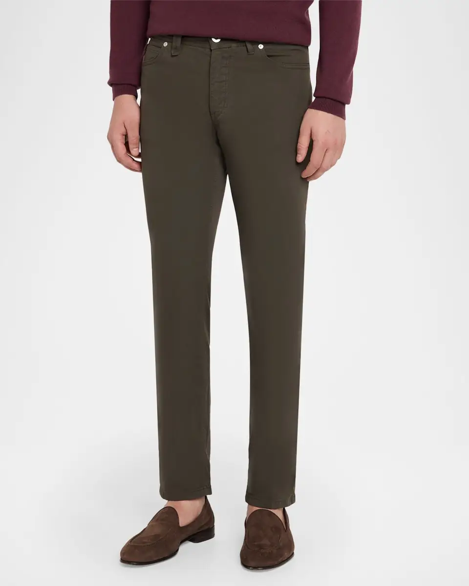 Brioni Men's Cotton Stretch 5-Pocket Pants | Thumbnail 4