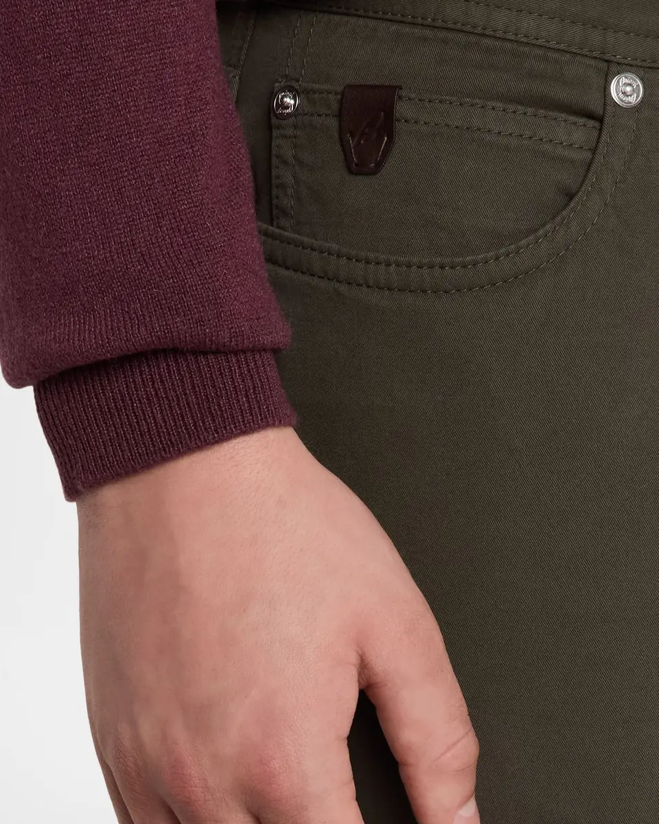 Brioni Men's Cotton Stretch 5-Pocket Pants | Thumbnail 5