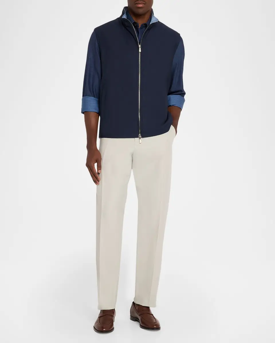 Isaia Men's Zipped Reversible Vest | Thumbnail 2 Isaia Men's Zipped Reversible Vest | Thumbnail 2