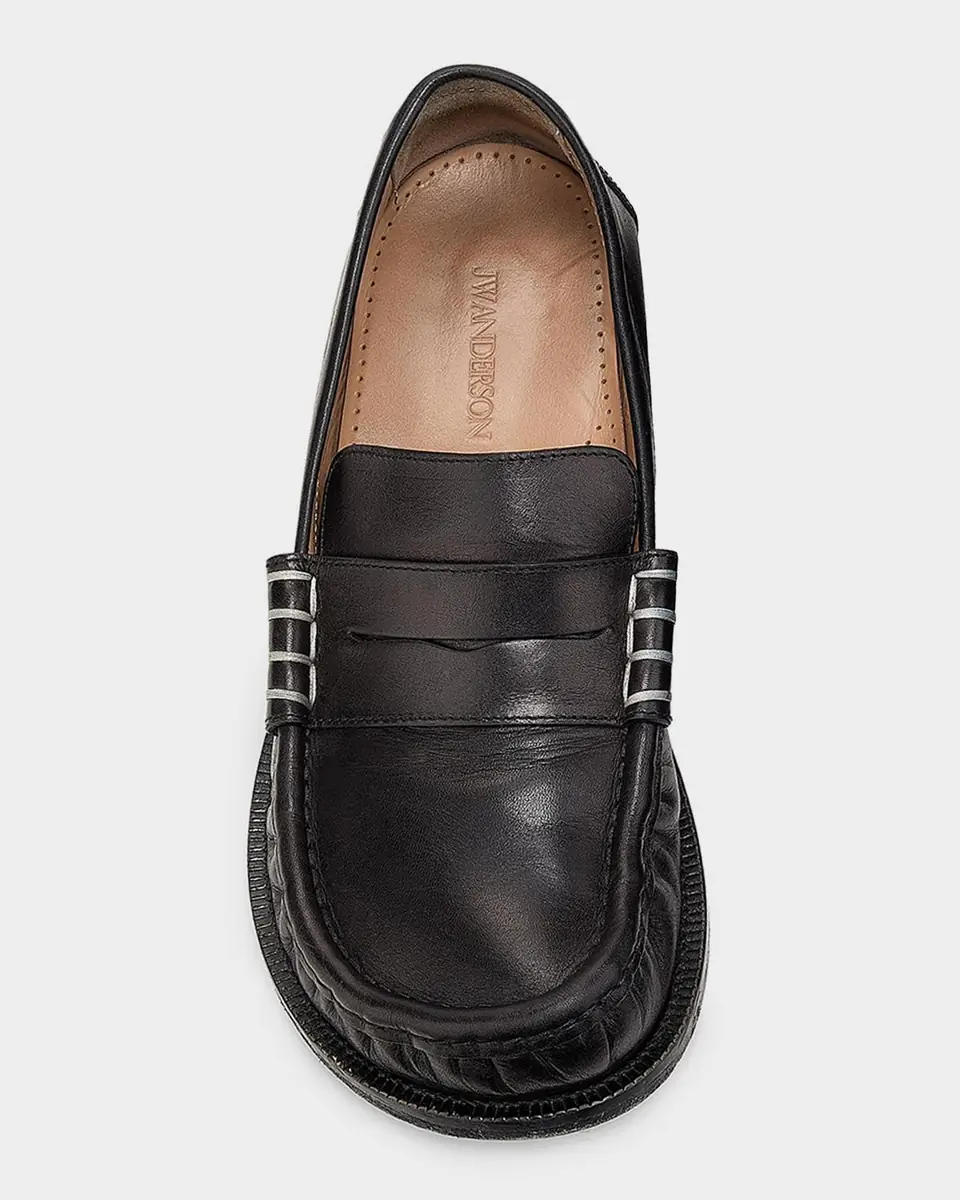 JW Anderson Men's Leather Moccasin-Toe Penny Loafers | Thumbnail 6 JW Anderson Men's Leather Moccasin-Toe Penny Loafers | Thumbnail 6