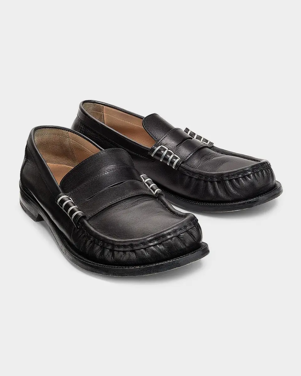 JW Anderson Men's Leather Moccasin-Toe Penny Loafers | Thumbnail 7 JW Anderson Men's Leather Moccasin-Toe Penny Loafers | Thumbnail 7