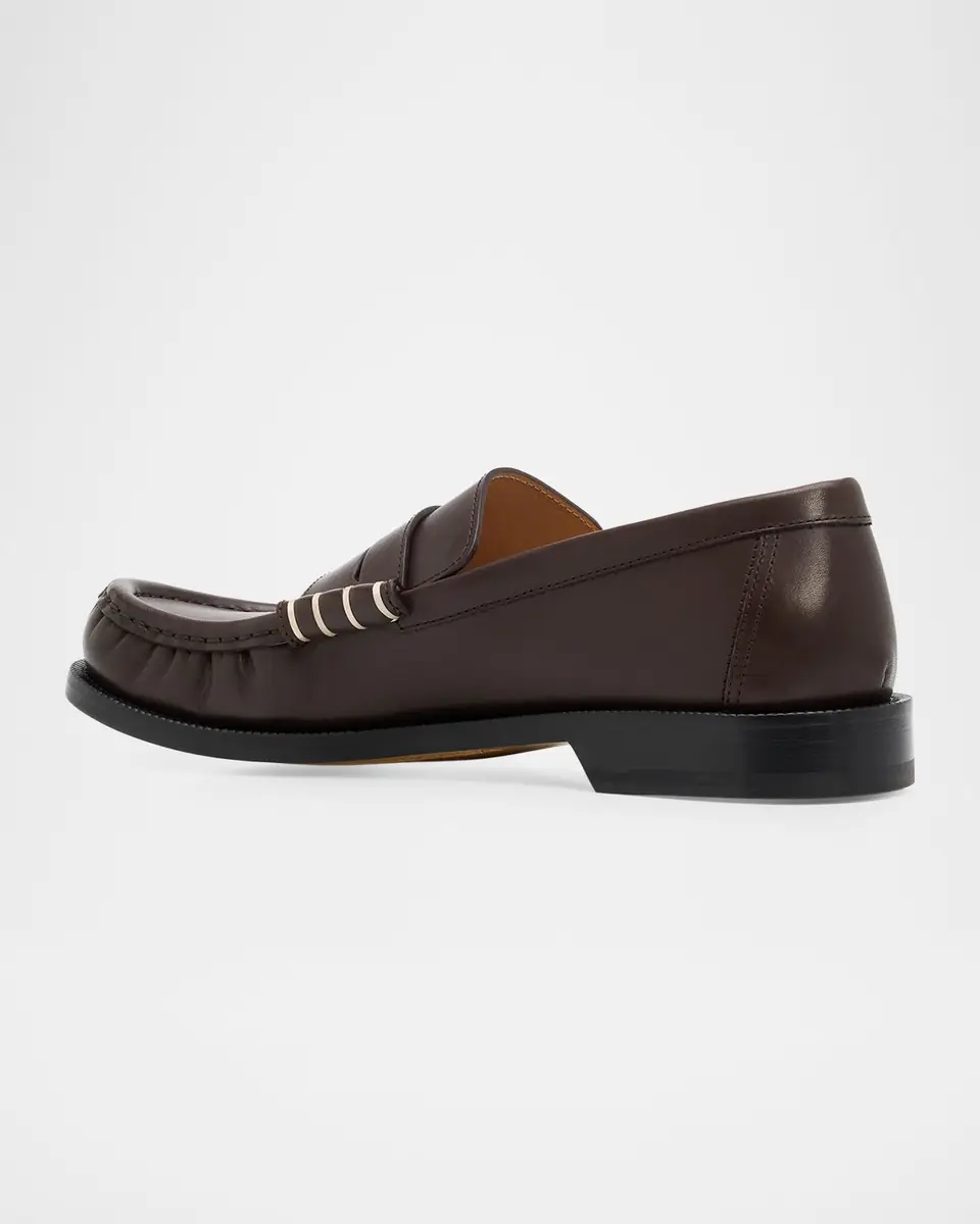 JW Anderson Men's Leather Moccasin-Toe Penny Loafers | Thumbnail 2 JW Anderson Men's Leather Moccasin-Toe Penny Loafers | Thumbnail 2