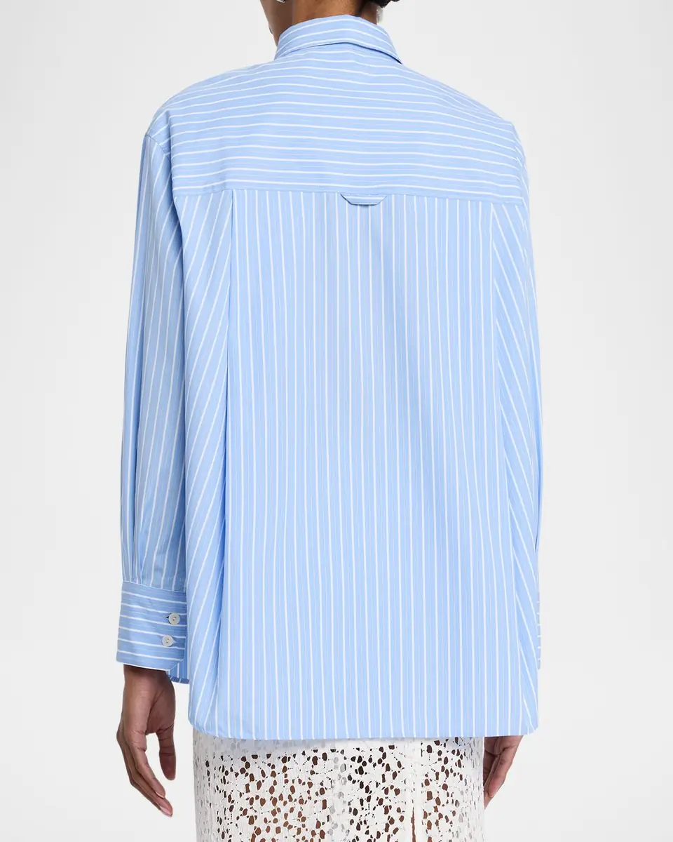 MARIA MCMANUS Striped Cotton Button-Down Tunic Shirt | Thumbnail 3