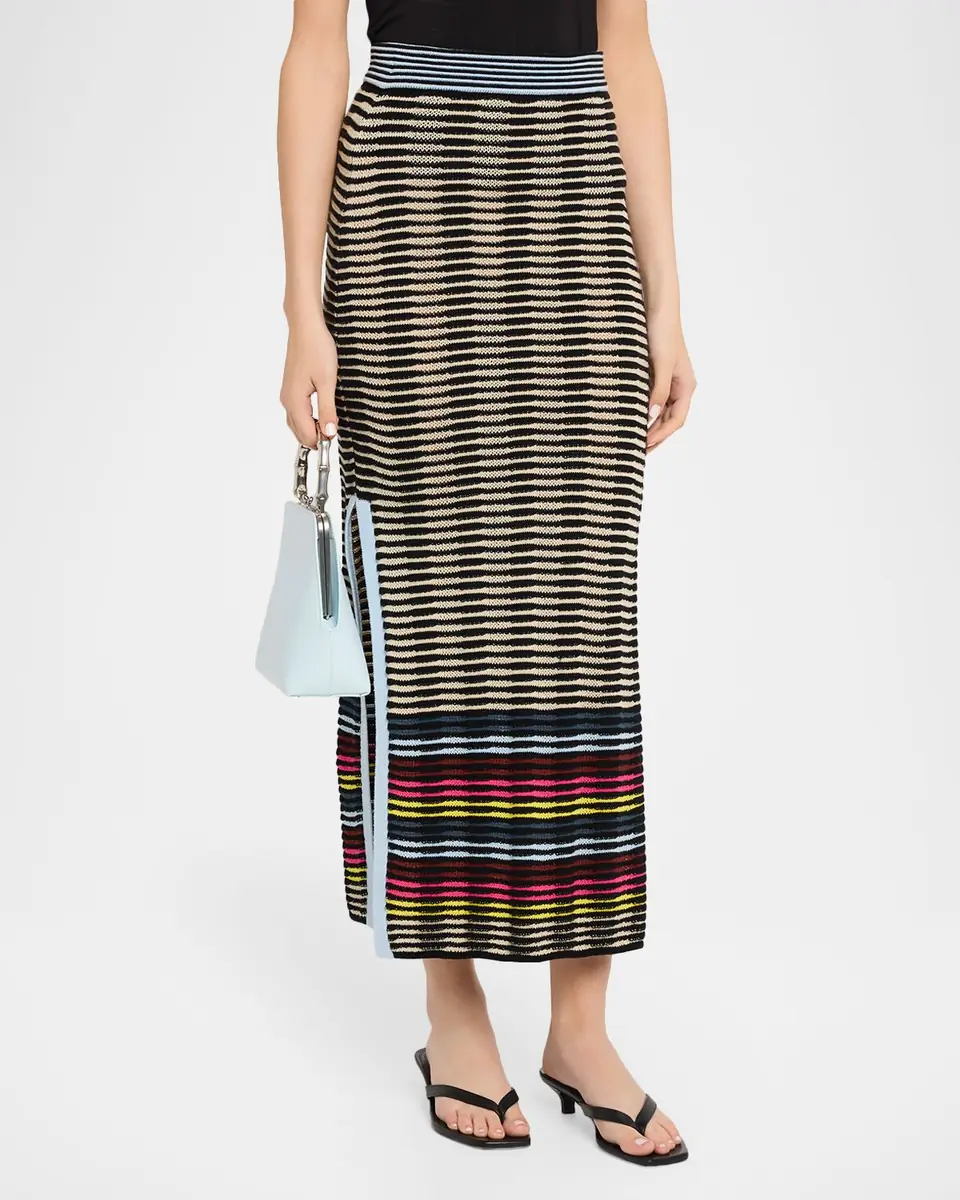 Christopher John Rogers Wave Knit Midi Pencil Skirt | Thumbnail 4 Christopher John Rogers Wave Knit Midi Pencil Skirt | Thumbnail 4