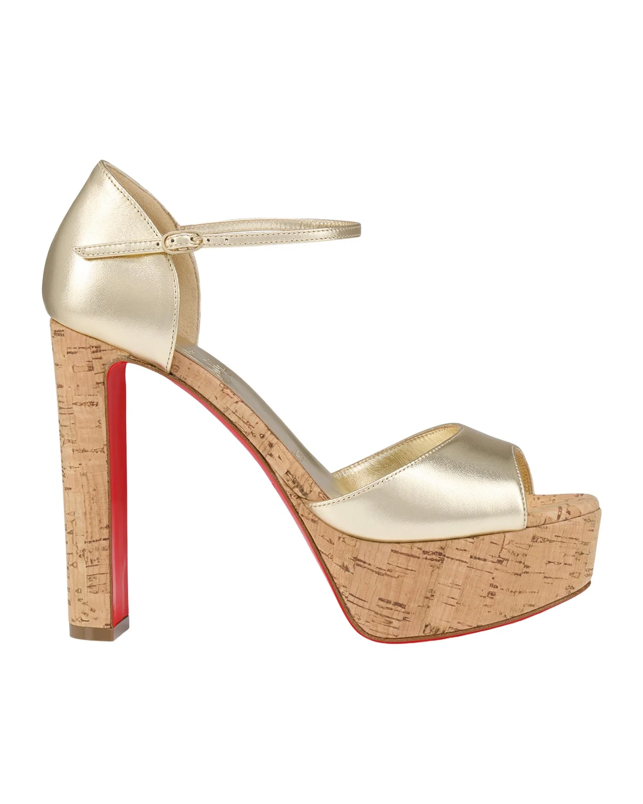 130mm Sandaloo Metallic Leather Platform Sandals