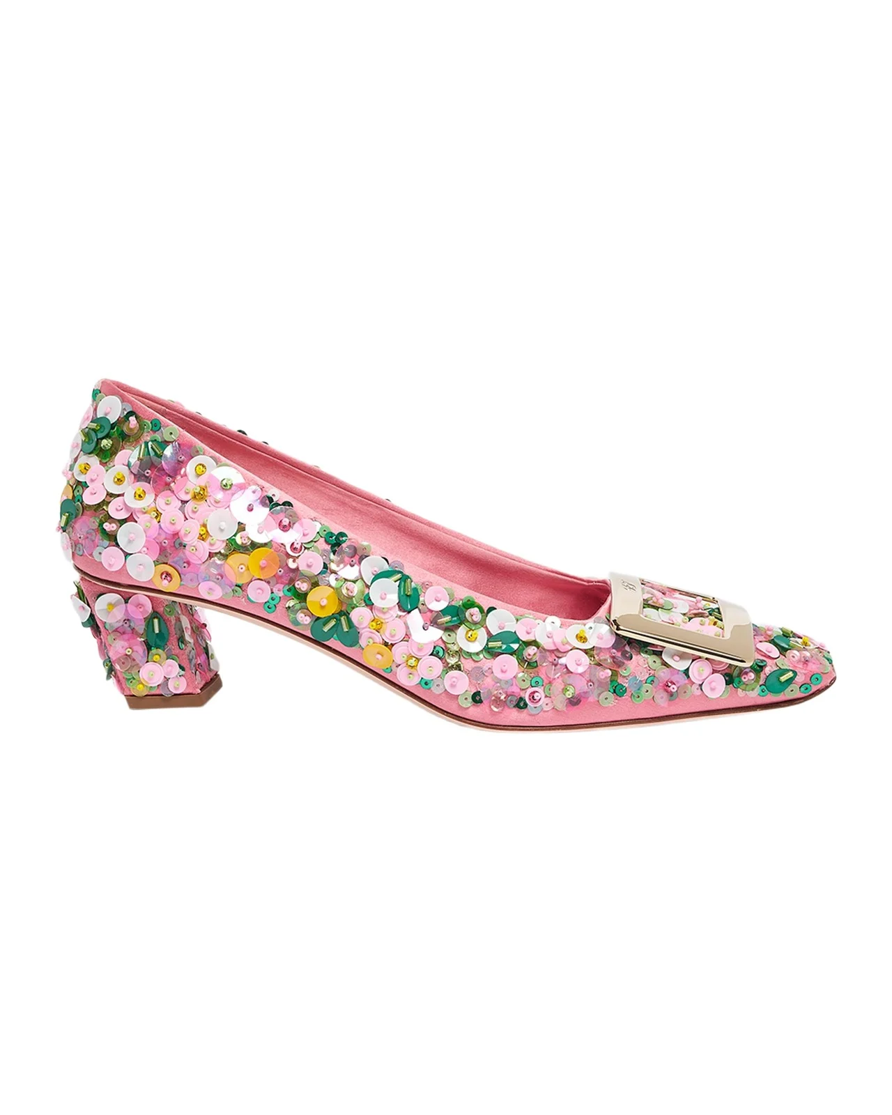 Belle Vivier Sequin Satin Pumps Belle Vivier Sequin Satin Pumps