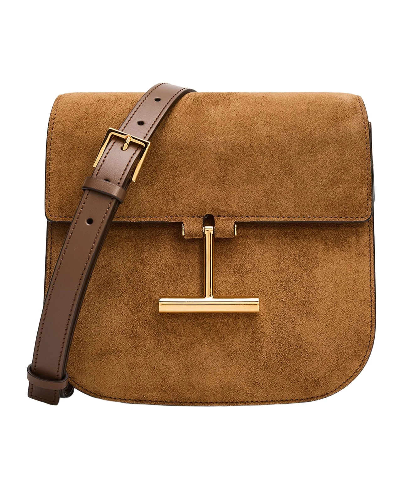 Tara Mini Flap Crossbody Bag in Suede and Leather Tara Mini Flap Crossbody Bag in Suede and Leather