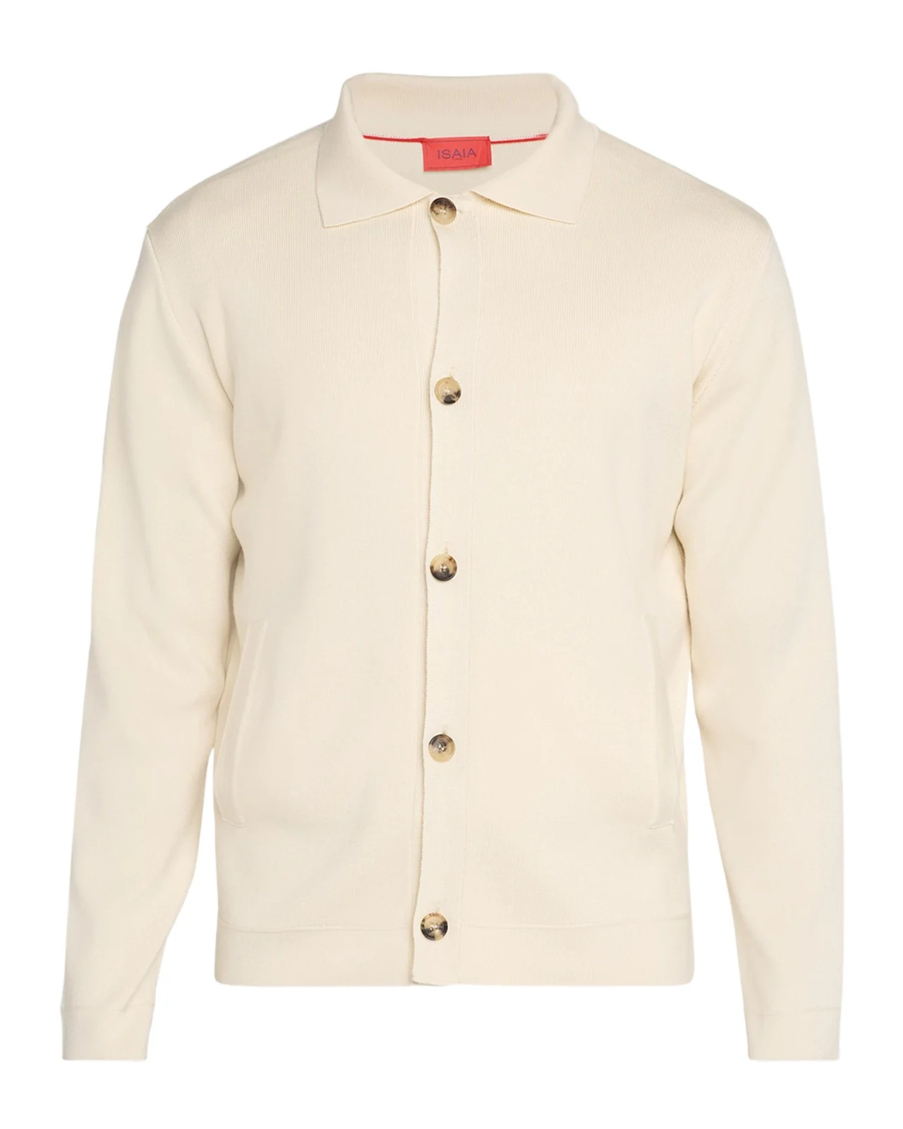 Isaia Men's Wool and Silk Ribbed Overshirt
