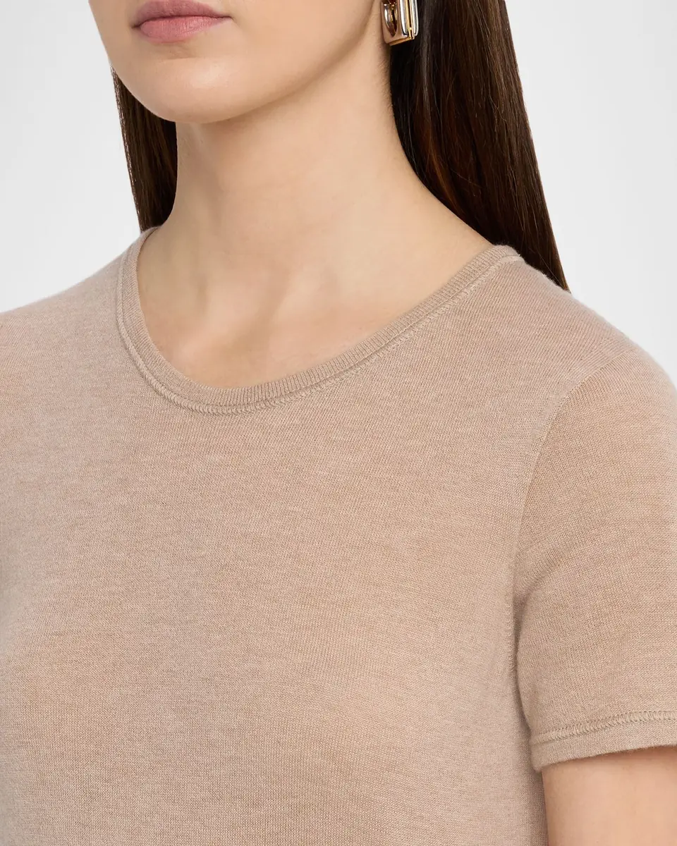 MAJESTIC FILATURES Machine Washable Cashmere Crewneck T-Shirt | Thumbnail 5