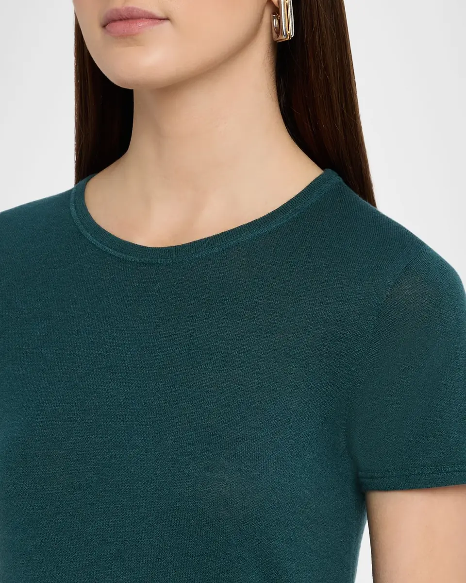 MAJESTIC FILATURES Machine Washable Cashmere Crewneck T-Shirt | Thumbnail 5