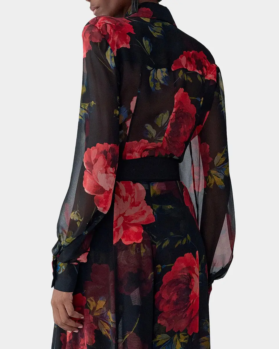 Carolina Herrera Isabella Rose Silk Organza Button-Down Top | Thumbnail 3
