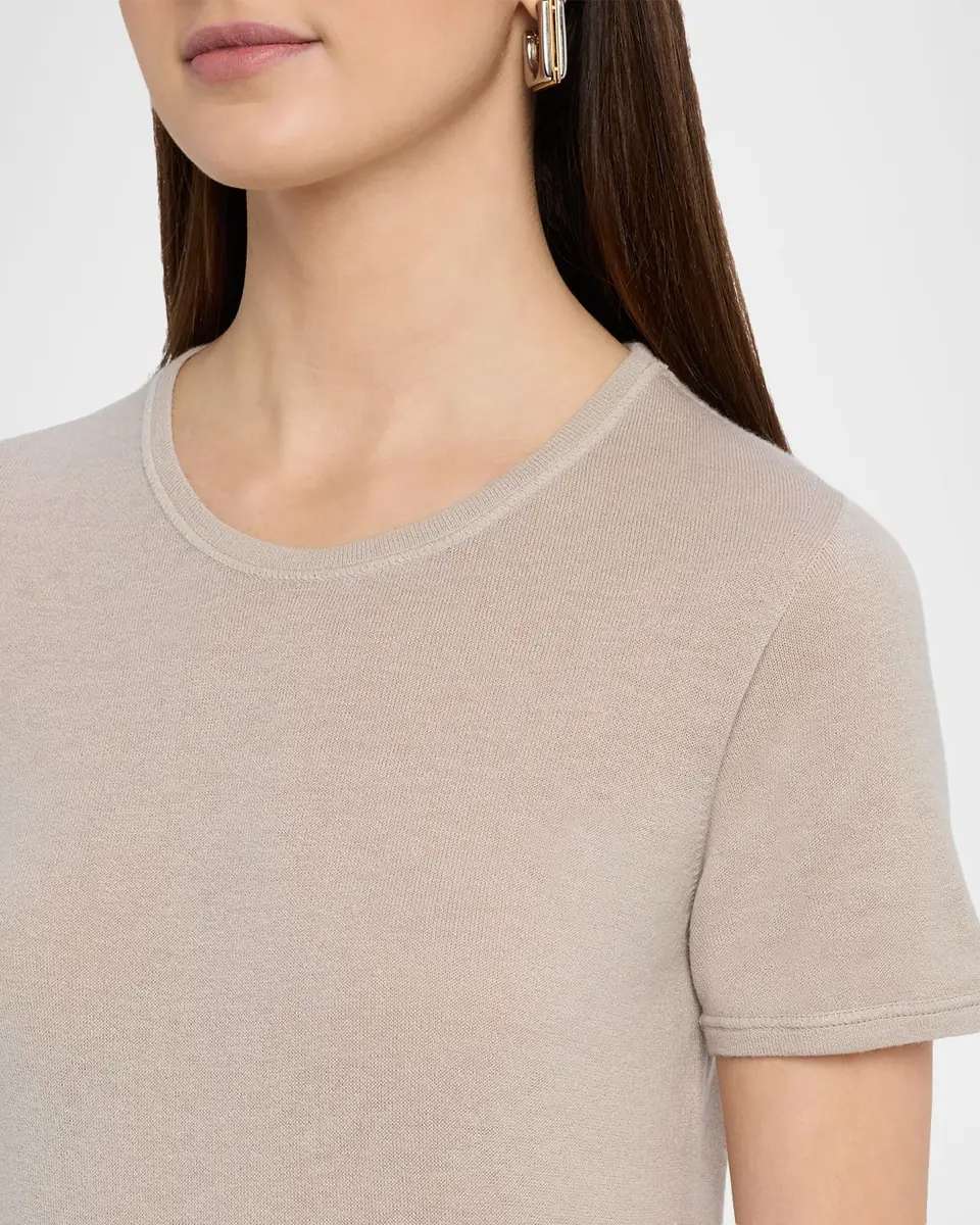 MAJESTIC FILATURES Machine Washable Cashmere Crewneck T-Shirt | Thumbnail 5