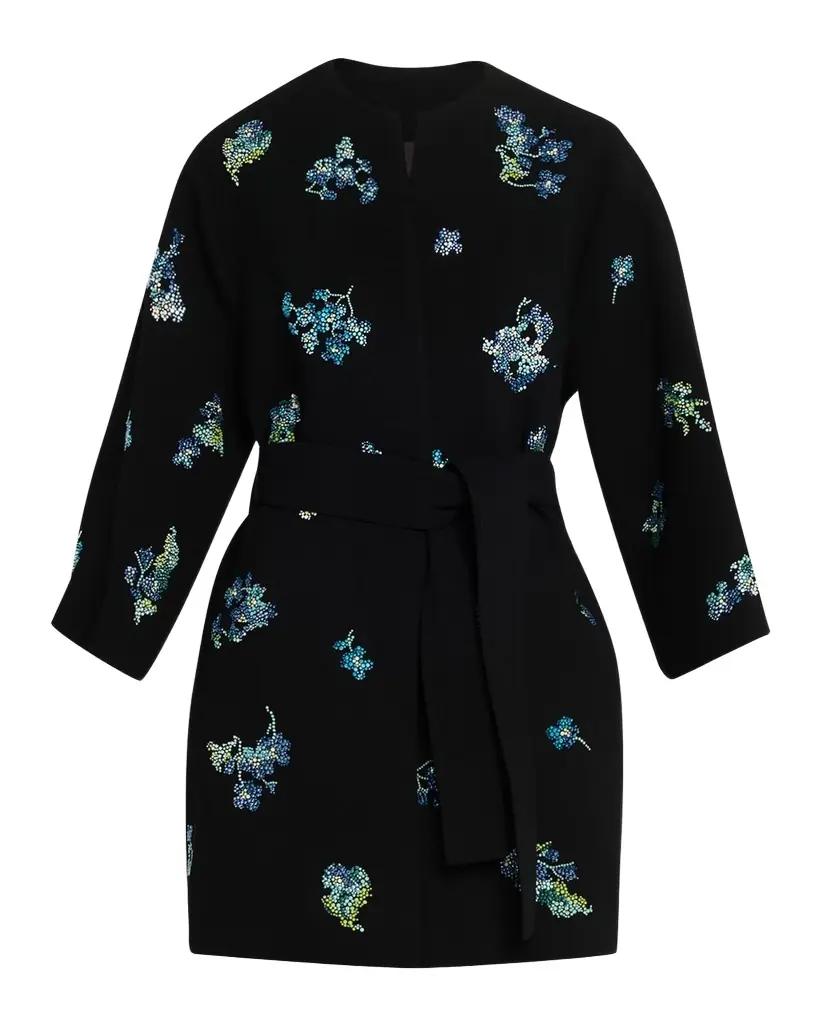 Libertine Bluebell Lane Embellished Cashmere Belted Open Coat | Image 1 Libertine Bluebell Lane Embellished Cashmere Belted Open Coat | Image 1