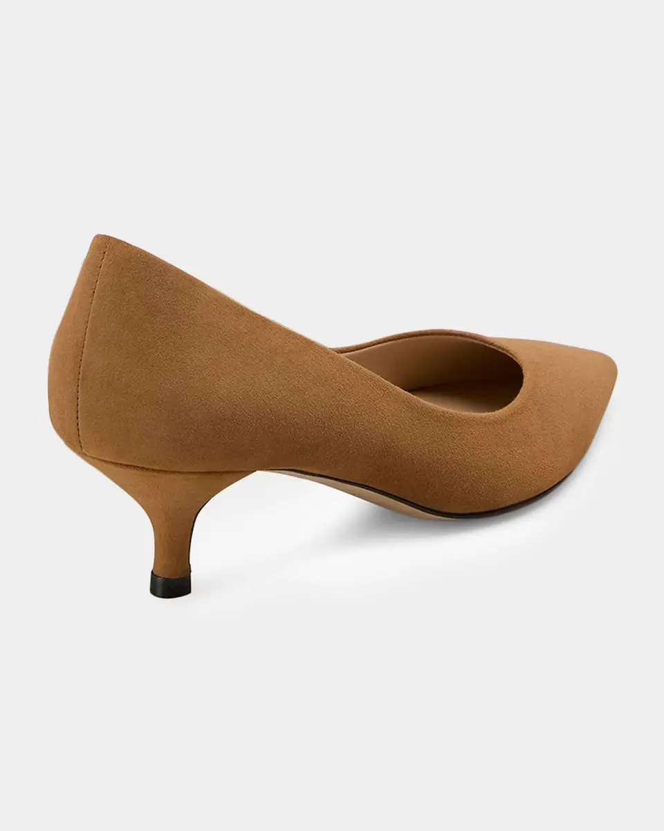 Stuart Weitzman Stuart Suede Kitten Pumps | Thumbnail 3