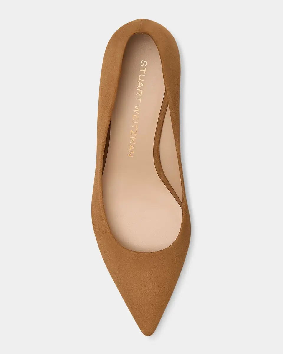 Stuart Weitzman Stuart Suede Kitten Pumps | Thumbnail 4