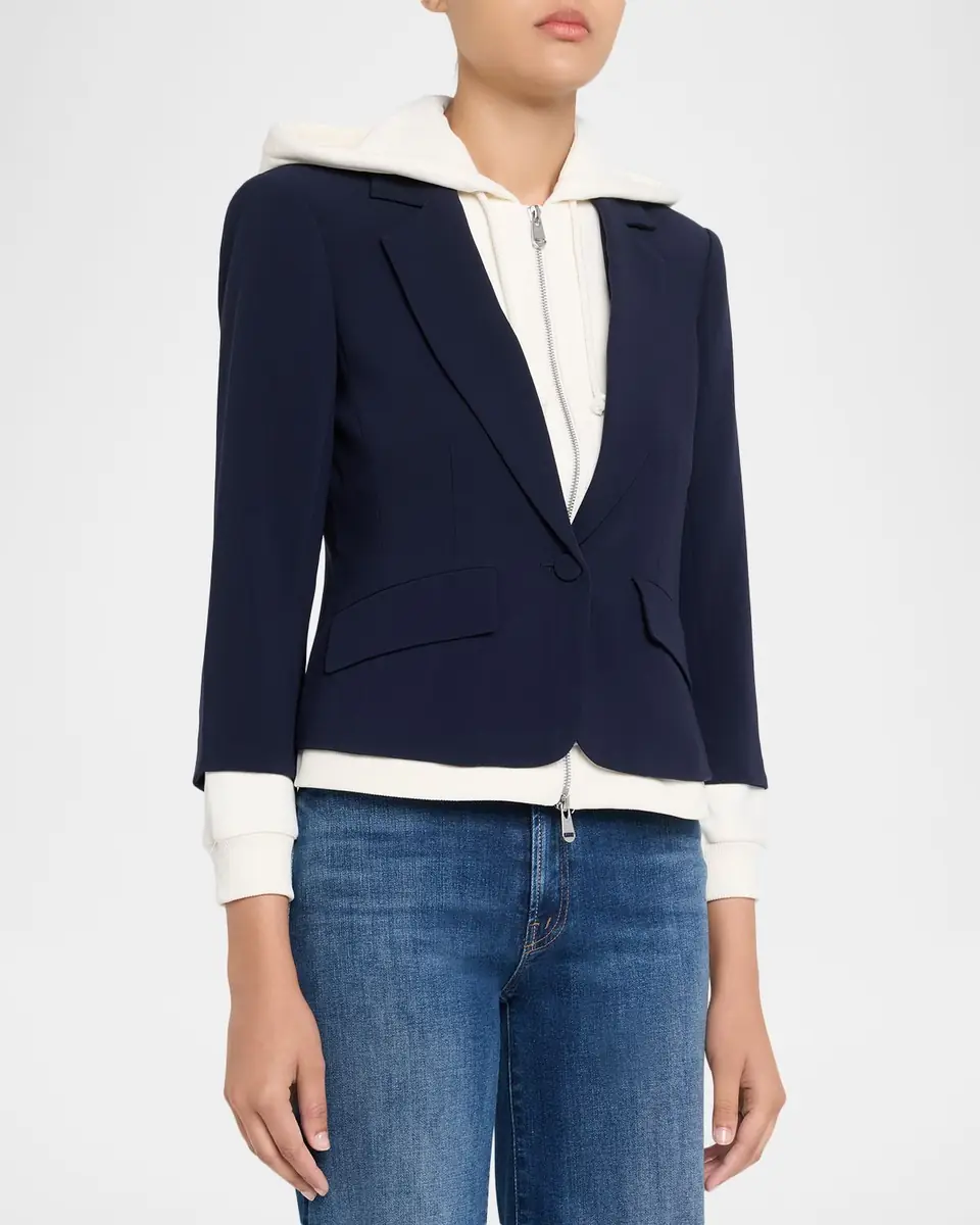 Cinq à Sept Khloe Le Petit Zip-Front Blazer | Thumbnail 4 Cinq à Sept Khloe Le Petit Zip-Front Blazer | Thumbnail 4