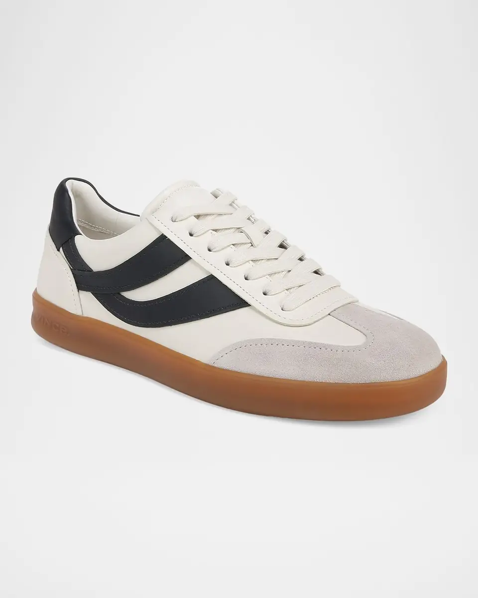 Vince Men's Oasis Leather & Suede Low-Top Sneakers | Thumbnail 2 Vince Men's Oasis Leather & Suede Low-Top Sneakers | Thumbnail 2