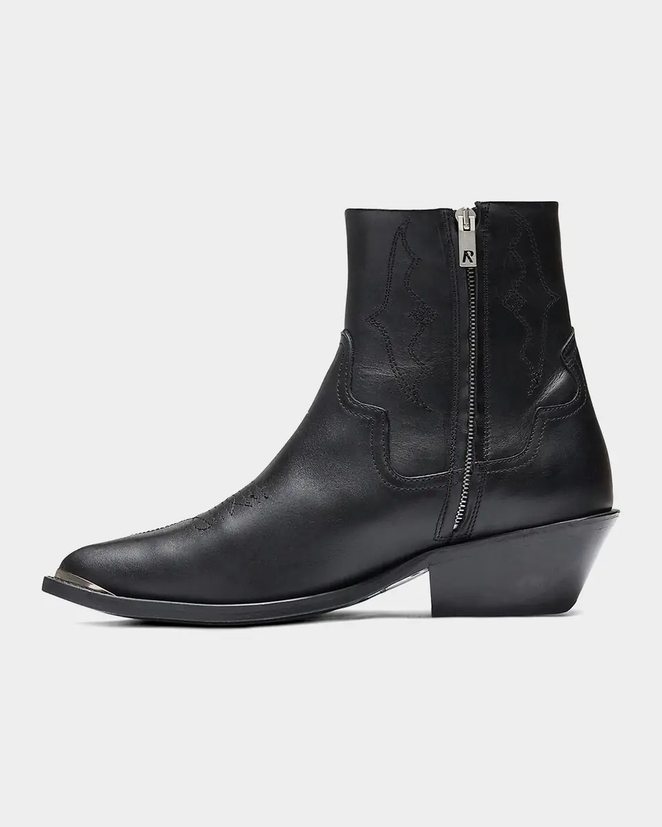 Represent Men's Michael Leather Zip-Up Western Ankle Boots | Thumbnail 4 Represent Men's Michael Leather Zip-Up Western Ankle Boots | Thumbnail 4