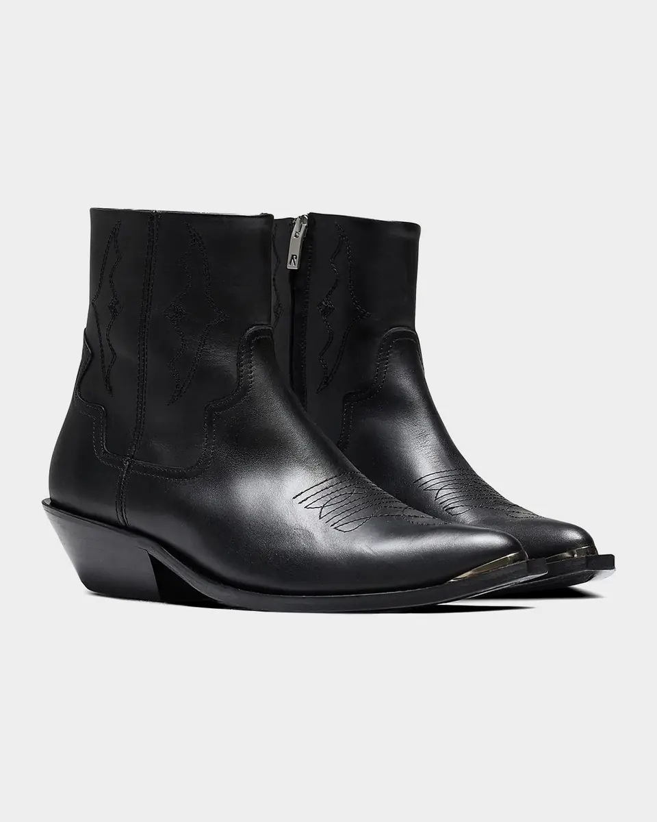 Represent Men's Michael Leather Zip-Up Western Ankle Boots | Thumbnail 5 Represent Men's Michael Leather Zip-Up Western Ankle Boots | Thumbnail 5