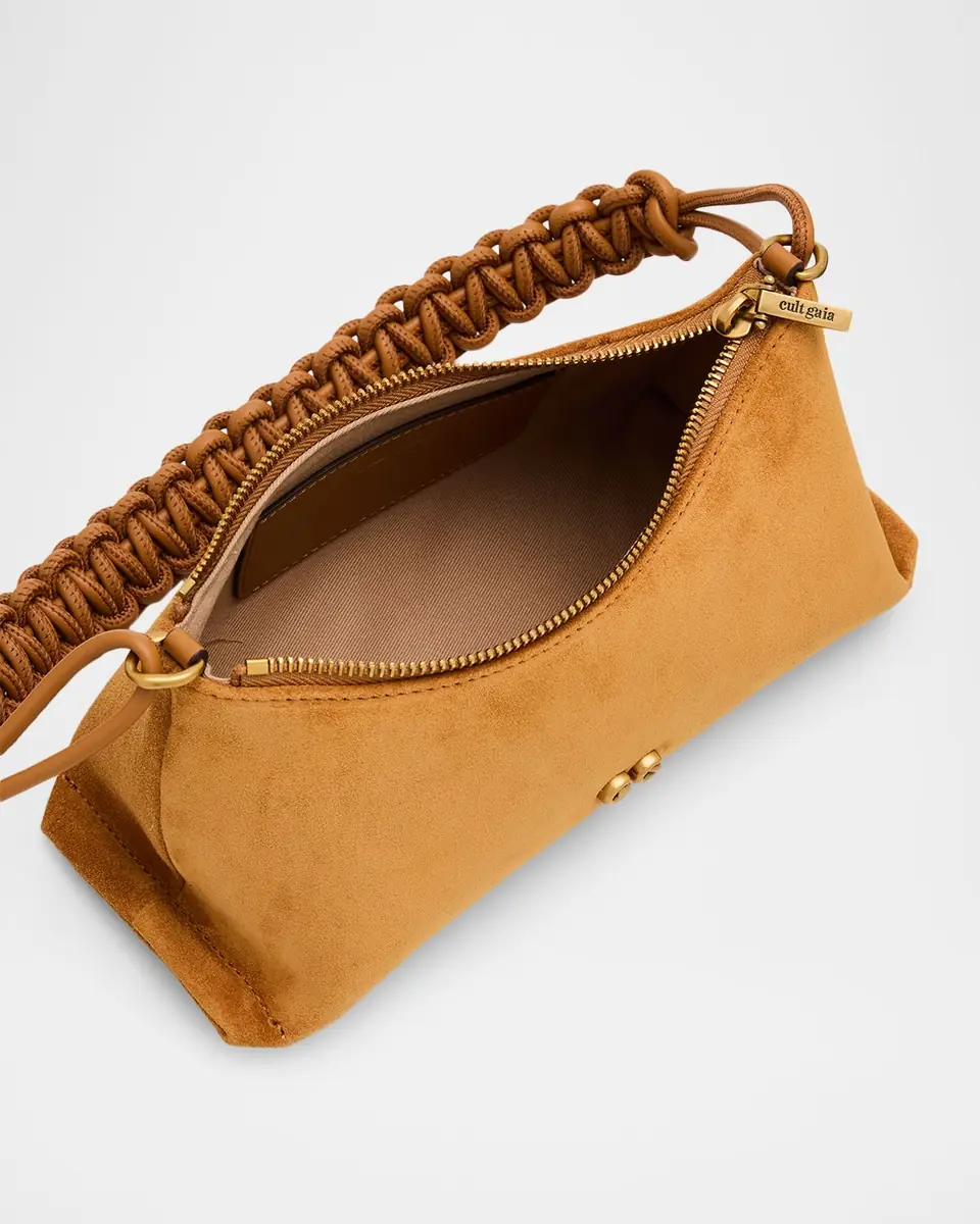Cult Gaia Osa Braided-Strap Suede Shoulder Bag | Thumbnail 3 Cult Gaia Osa Braided-Strap Suede Shoulder Bag | Thumbnail 3