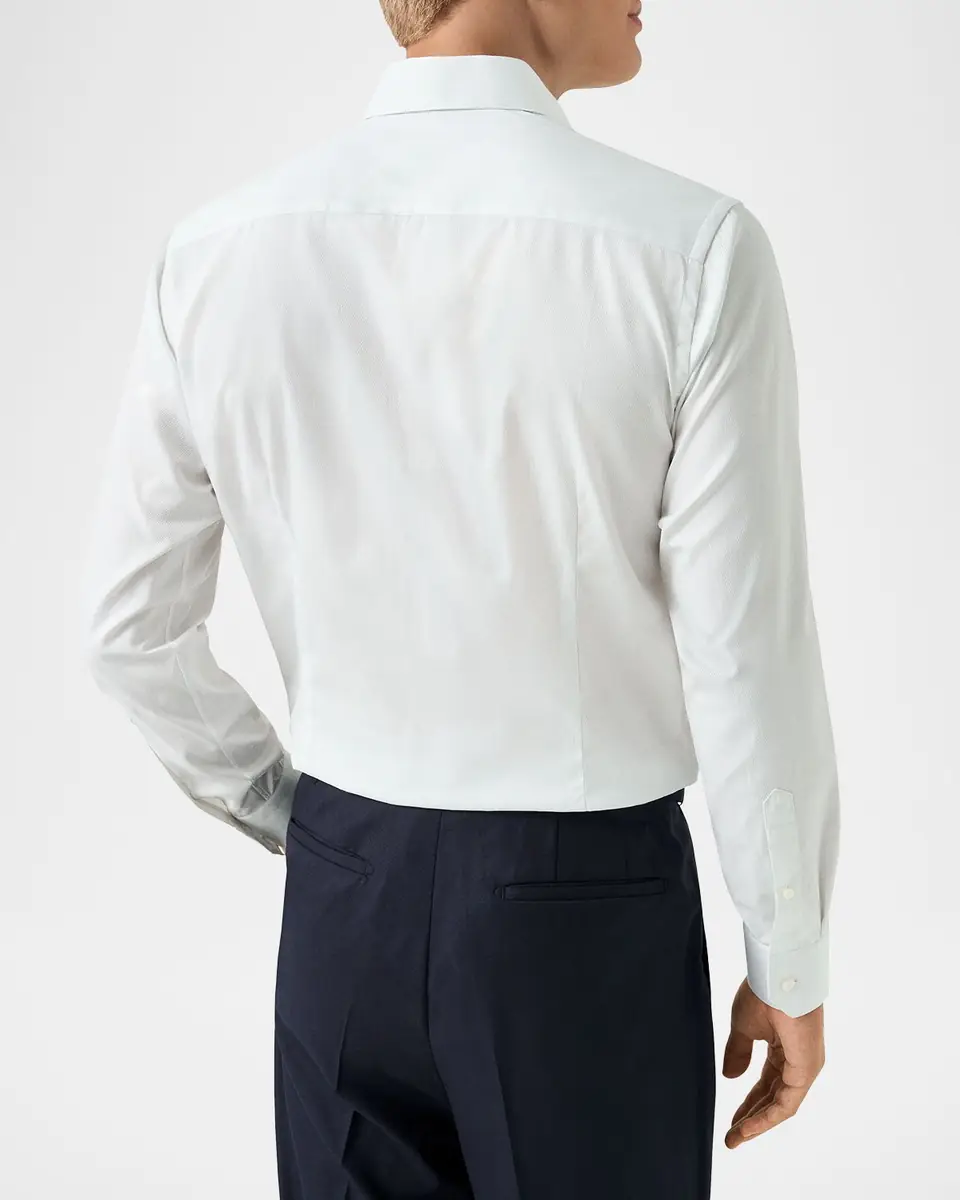 Eton Men's Slim Fit Textured Elevated Pique Dress Shirt | Thumbnail 3 Eton Men's Slim Fit Textured Elevated Pique Dress Shirt | Thumbnail 3