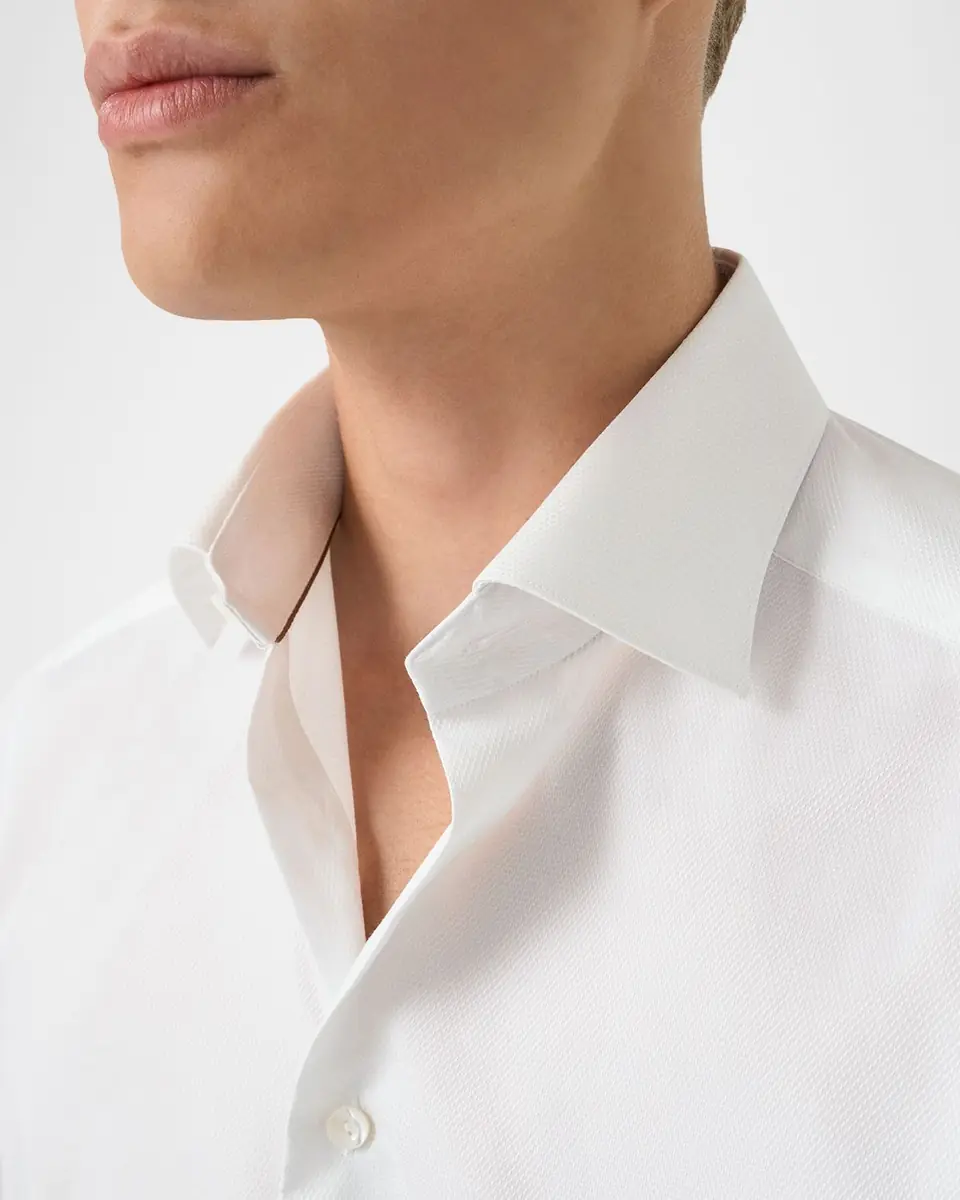 Eton Men's Slim Fit Textured Elevated Pique Dress Shirt | Thumbnail 5 Eton Men's Slim Fit Textured Elevated Pique Dress Shirt | Thumbnail 5