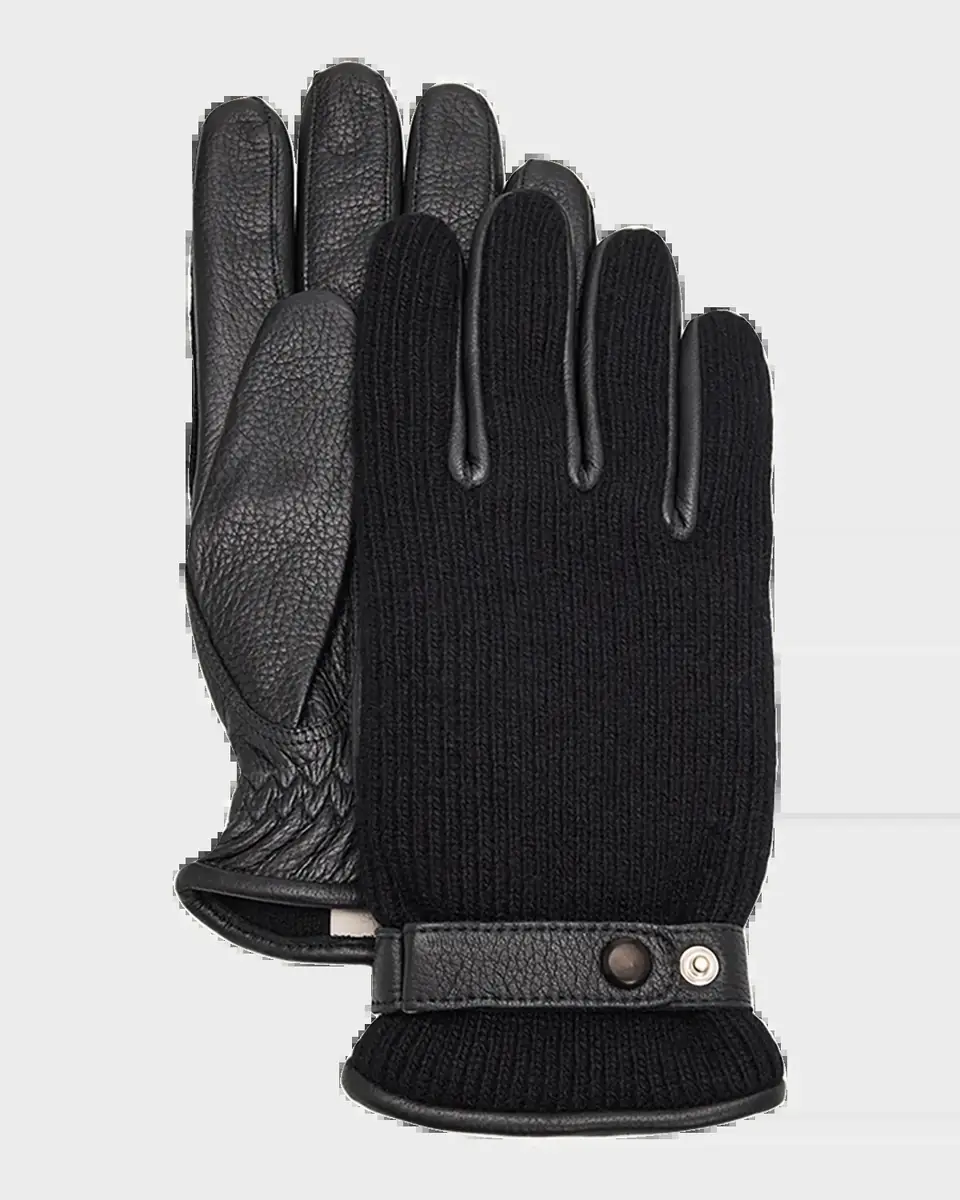 Hestra Gloves Men's Christopher Elk Leather and Cashmere Knit Gloves | Thumbnail 2 Hestra Gloves Men's Christopher Elk Leather and Cashmere Knit Gloves | Thumbnail 2