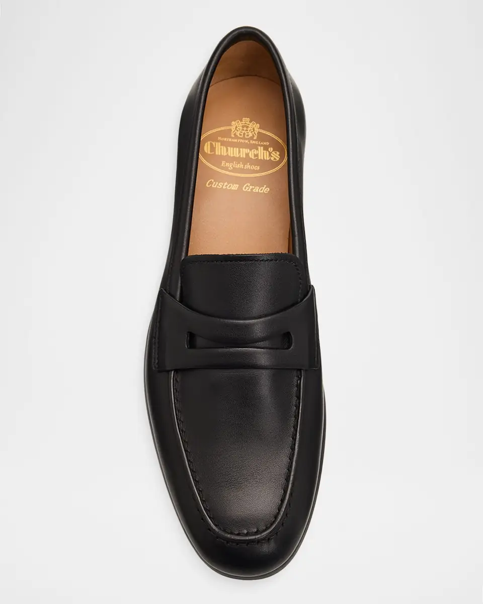 Church's Men's Milton Calf Leather Penny Loafers | Thumbnail 4 Church's Men's Milton Calf Leather Penny Loafers | Thumbnail 4