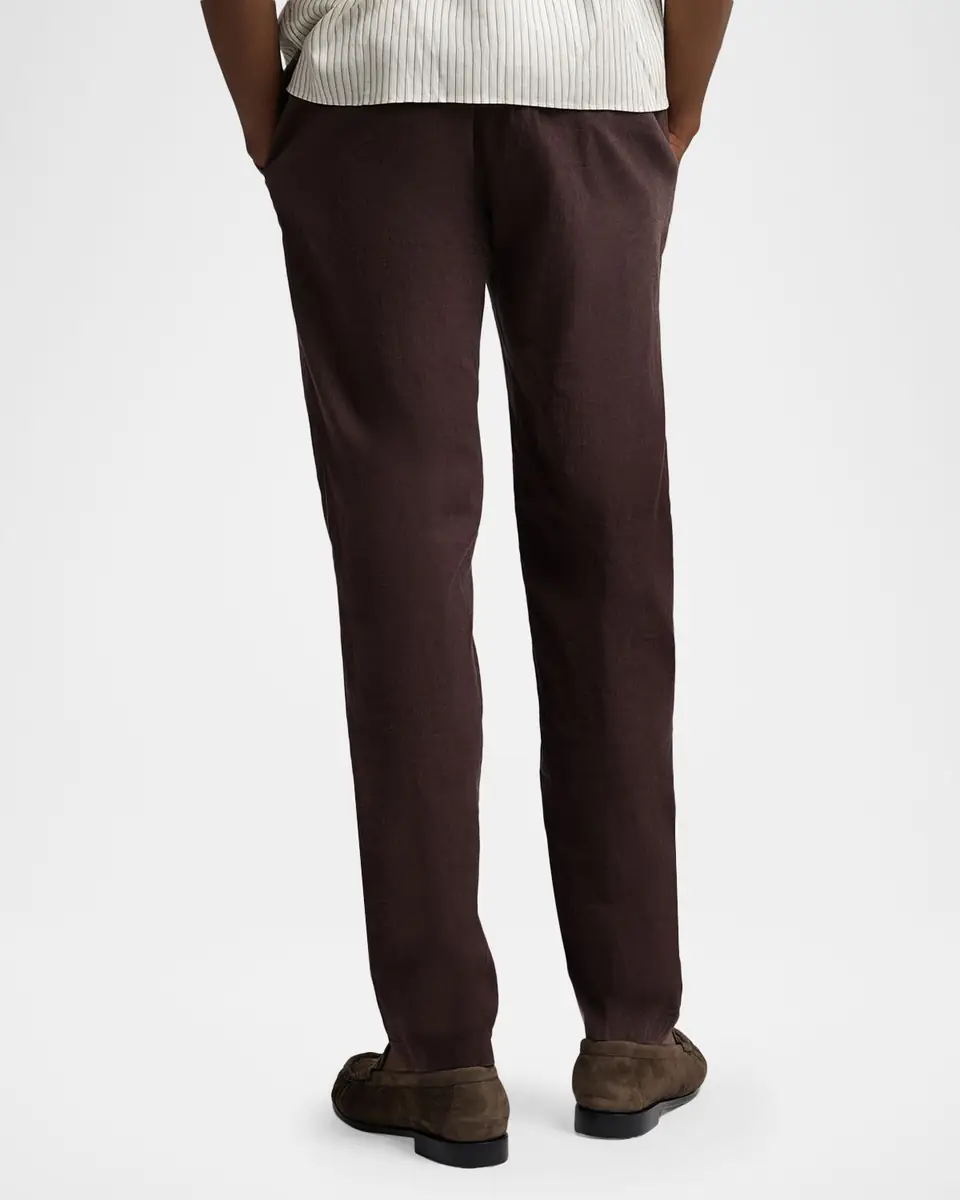 Onia Men's Stretch Linen Flat-Front Trousers | Thumbnail 3 Onia Men's Stretch Linen Flat-Front Trousers | Thumbnail 3