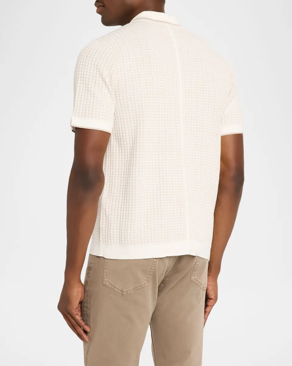 rag & bone Men's Harvey Rib-Knit Polo Shirt | Thumbnail 3 rag & bone Men's Harvey Rib-Knit Polo Shirt | Thumbnail 3