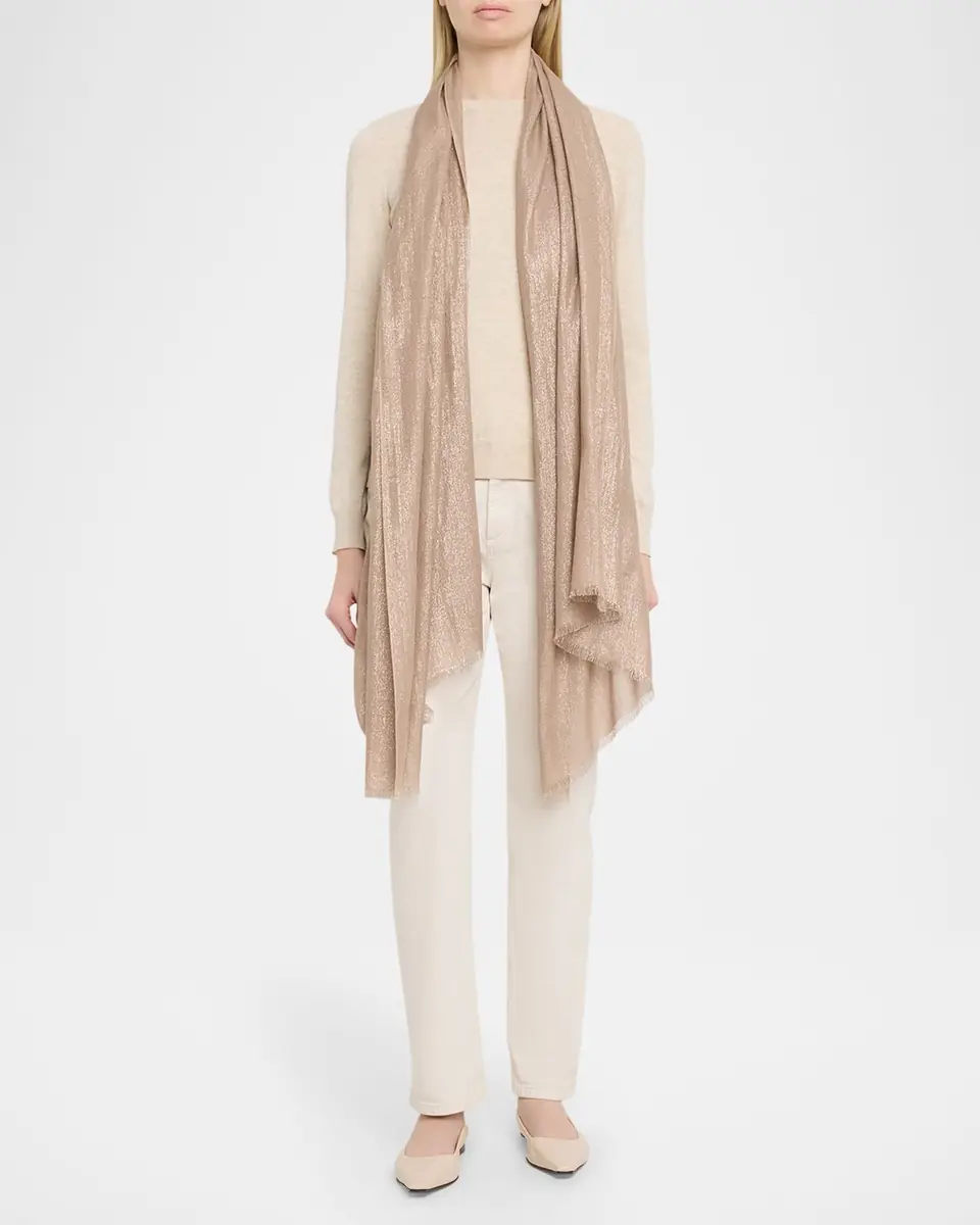 Brunello Cucinelli Sparkling Cashmere & Silk Scarf | Thumbnail 2 Brunello Cucinelli Sparkling Cashmere & Silk Scarf | Thumbnail 2