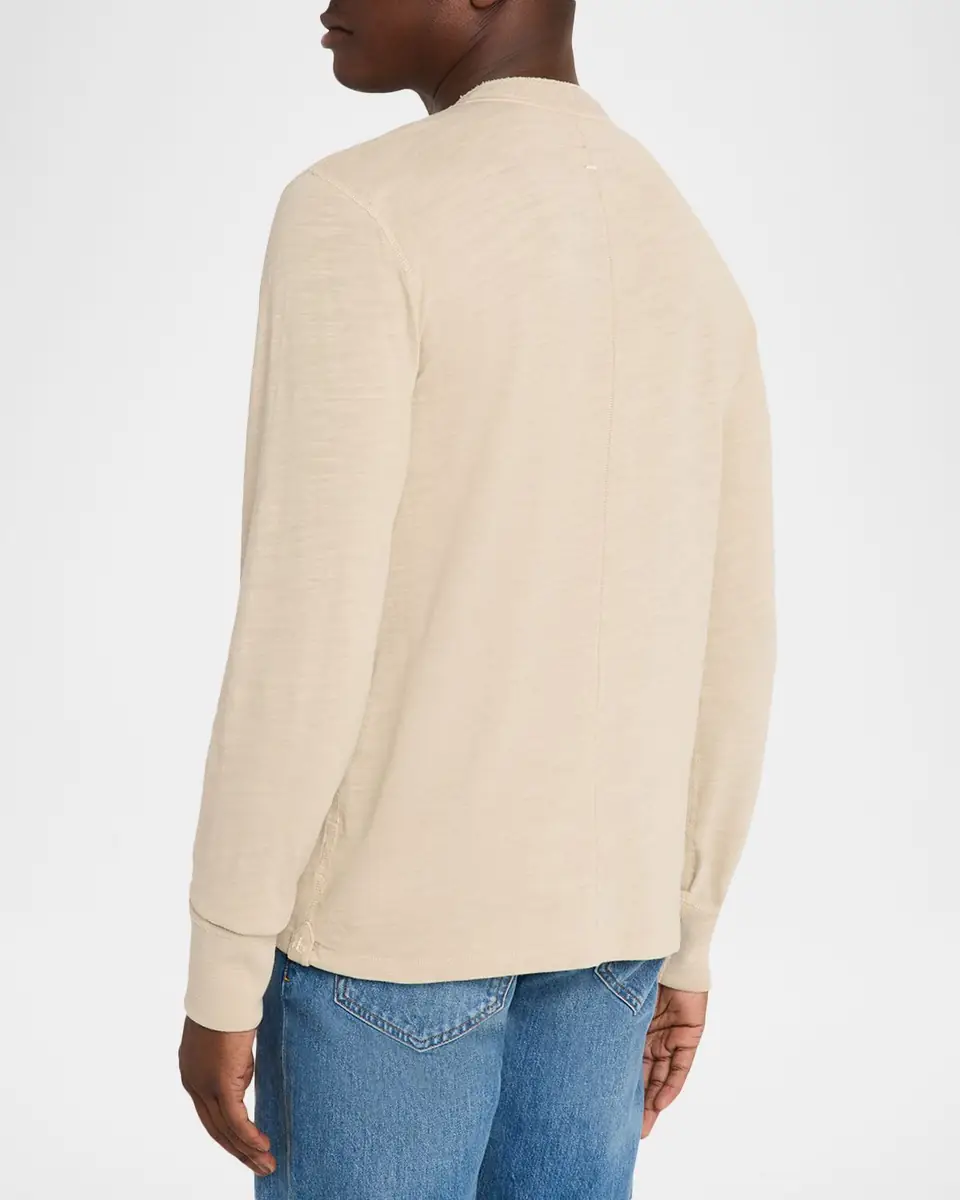 rag & bone Men's Classic Flame Henley Long-Sleeve T-Shirt | Thumbnail 3 rag & bone Men's Classic Flame Henley Long-Sleeve T-Shirt | Thumbnail 3