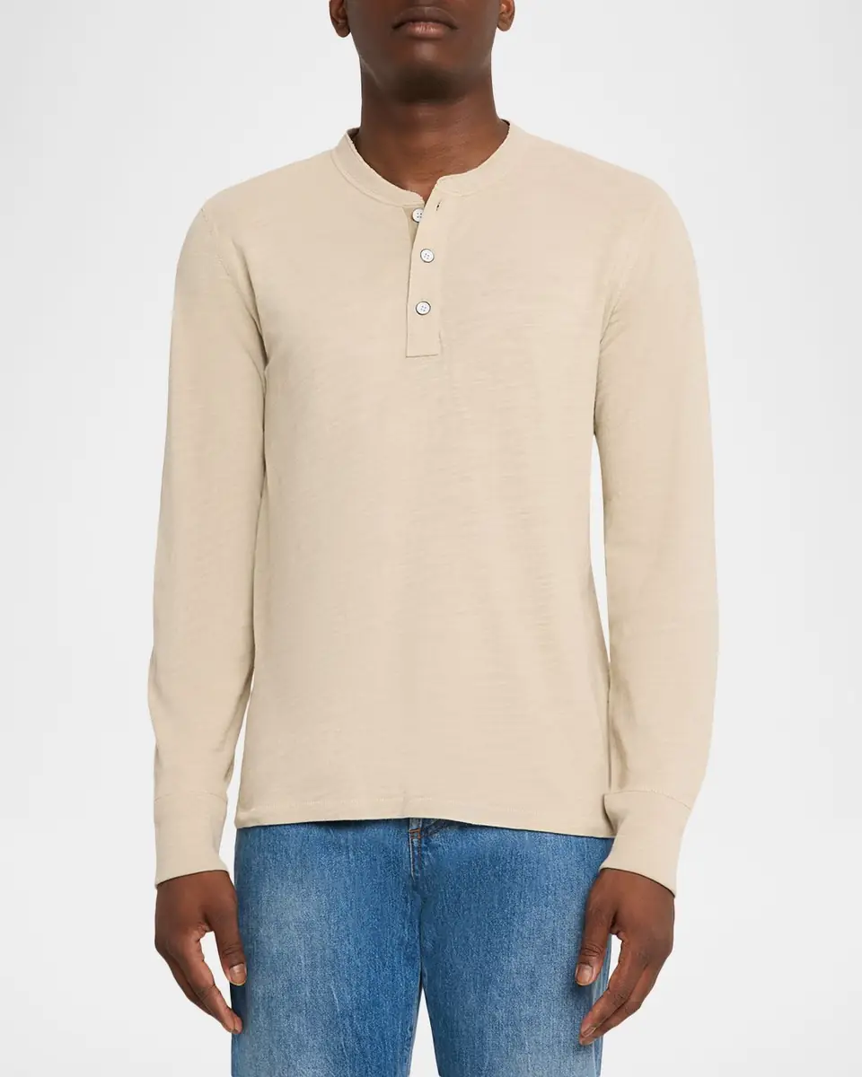 rag & bone Men's Classic Flame Henley Long-Sleeve T-Shirt | Thumbnail 4 rag & bone Men's Classic Flame Henley Long-Sleeve T-Shirt | Thumbnail 4