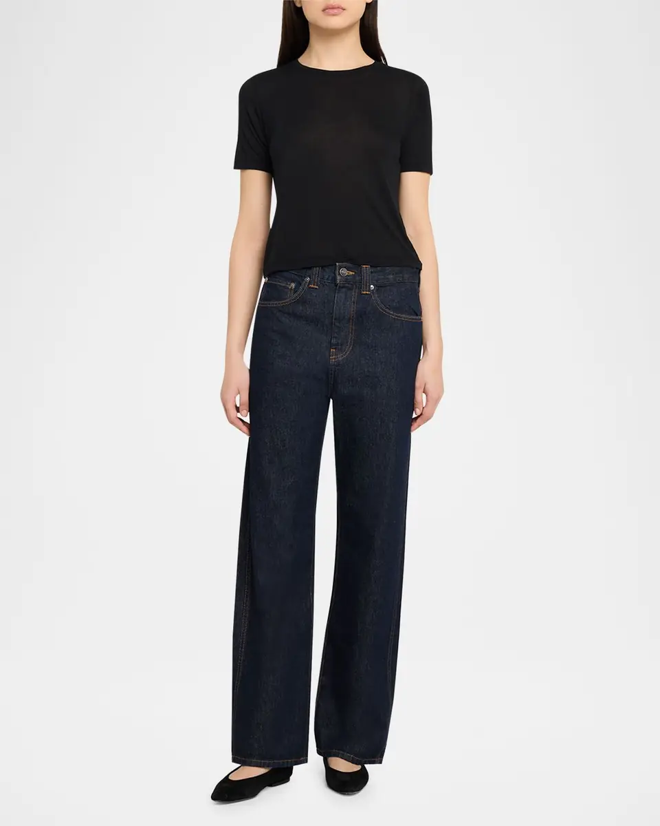 L'AGENCE Remy Short-Sleeve Crewneck Tee | Thumbnail 2