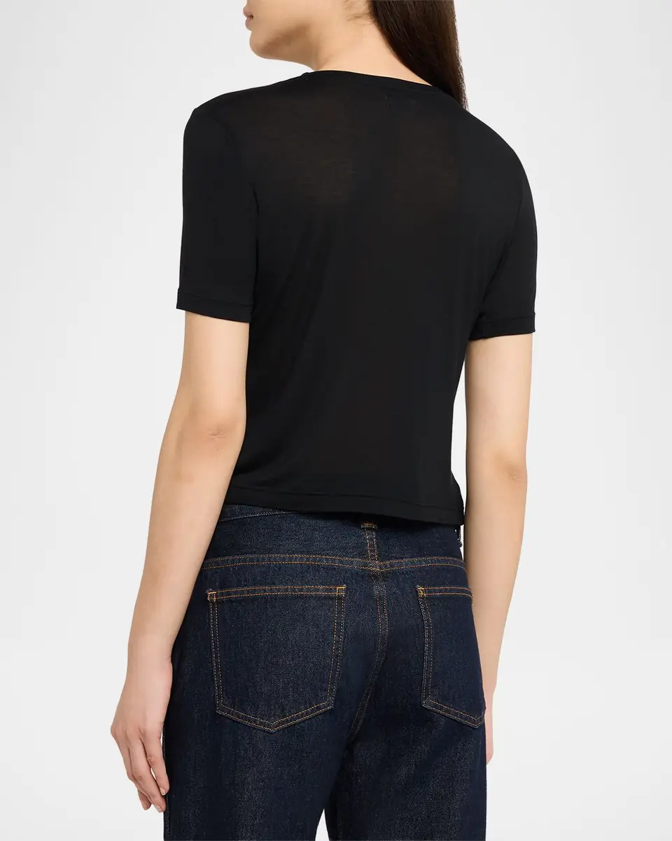 L'AGENCE Remy Short-Sleeve Crewneck Tee | Thumbnail 3