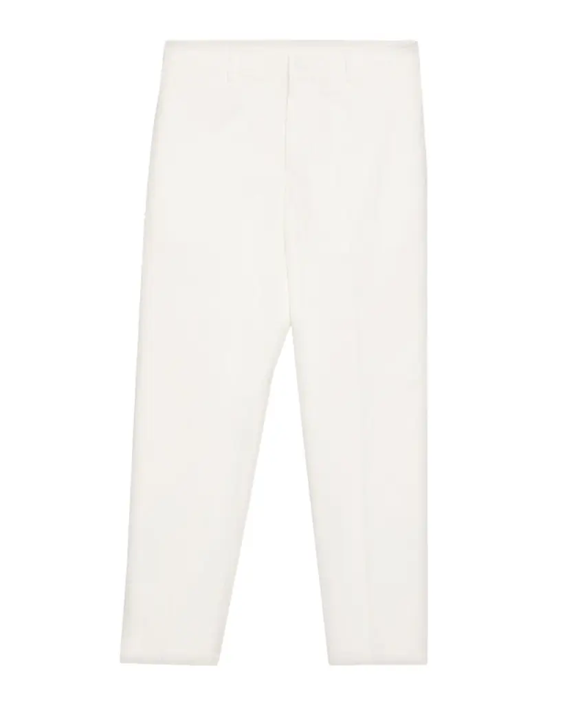 Emporio Armani Men's Cotton and Silk Flat Front Trousers | Image 1 Emporio Armani Men's Cotton and Silk Flat Front Trousers | Image 1