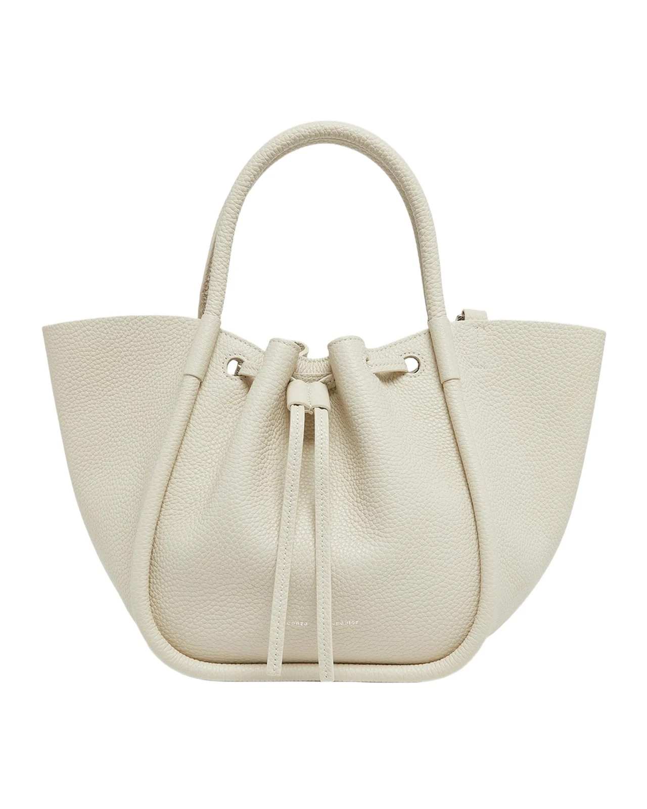 Small Ruched Grain Leather Tote Bag Small Ruched Grain Leather Tote Bag
