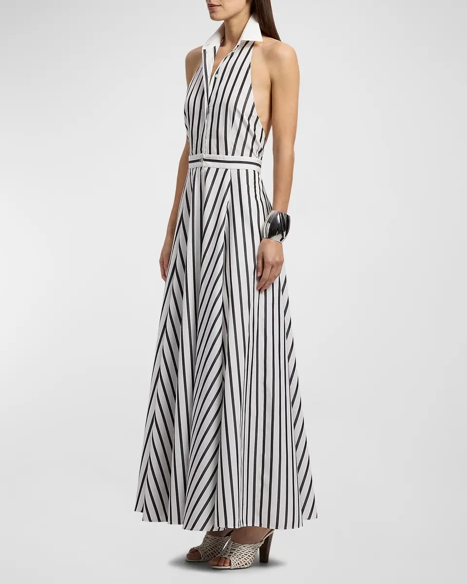 Ralph Lauren Collection Eldred Striped Cotton Day Dress | Thumbnail 5 Ralph Lauren Collection Eldred Striped Cotton Day Dress | Thumbnail 5