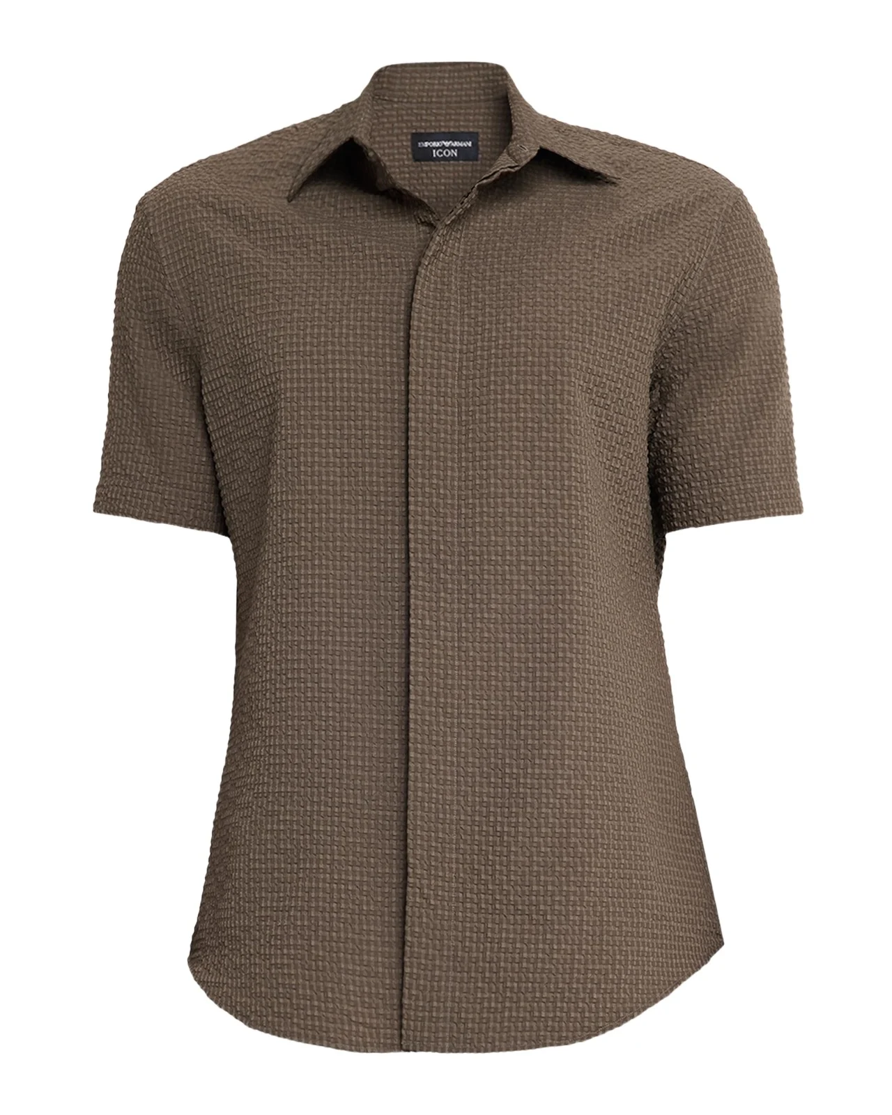Men's Geometric Textured Short-Sleeve Shirt Men's Geometric Textured Short-Sleeve Shirt