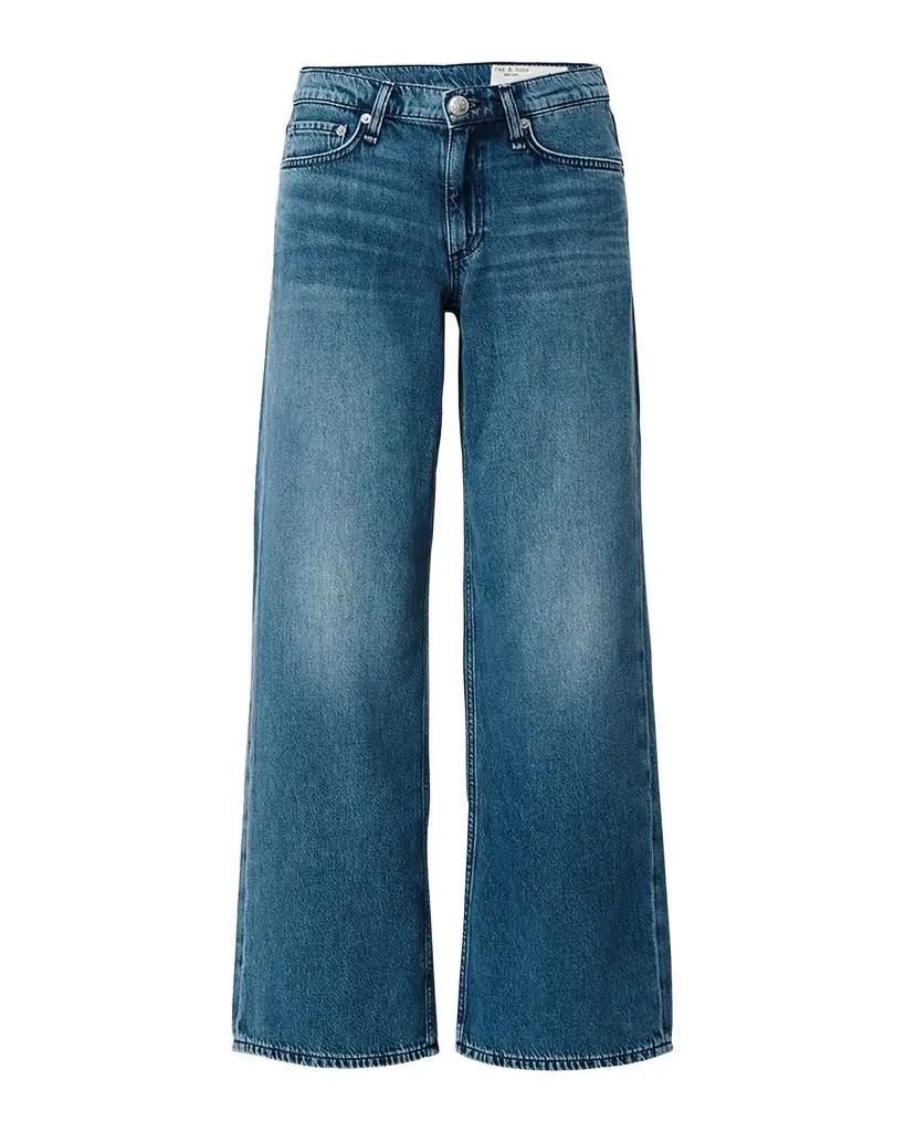 rag & bone Featherweight Cam Low-Rise Relaxed Straight Ankle Jeans