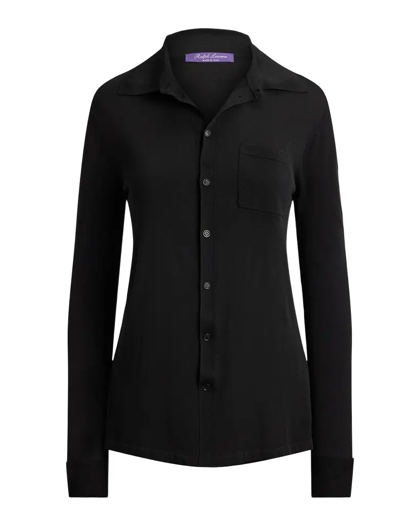 Ralph Lauren Collection Sheer Sweater Shirt | Image 1 Ralph Lauren Collection Sheer Sweater Shirt | Image 1