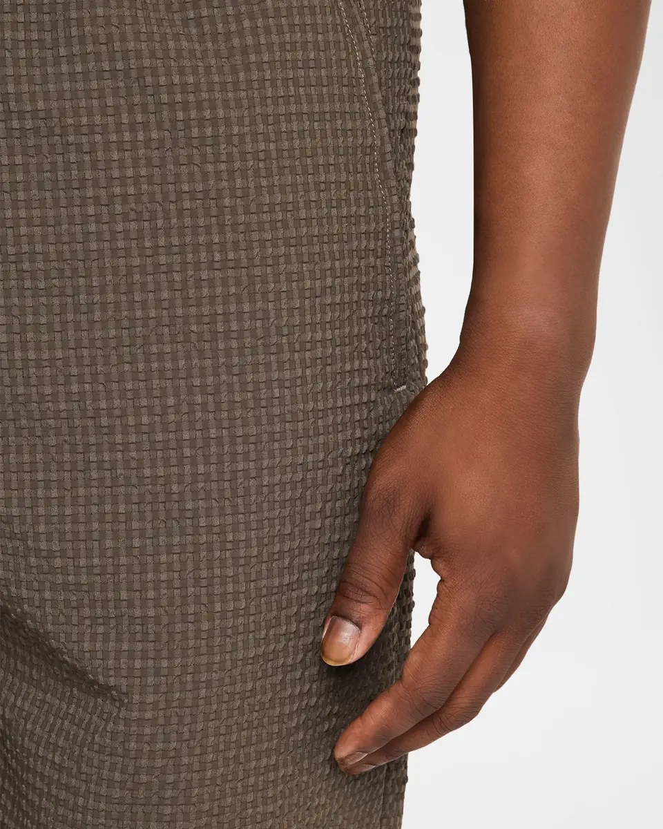 Emporio Armani Men's Geometric Textured Flat-Front Shorts | Thumbnail 5 Emporio Armani Men's Geometric Textured Flat-Front Shorts | Thumbnail 5