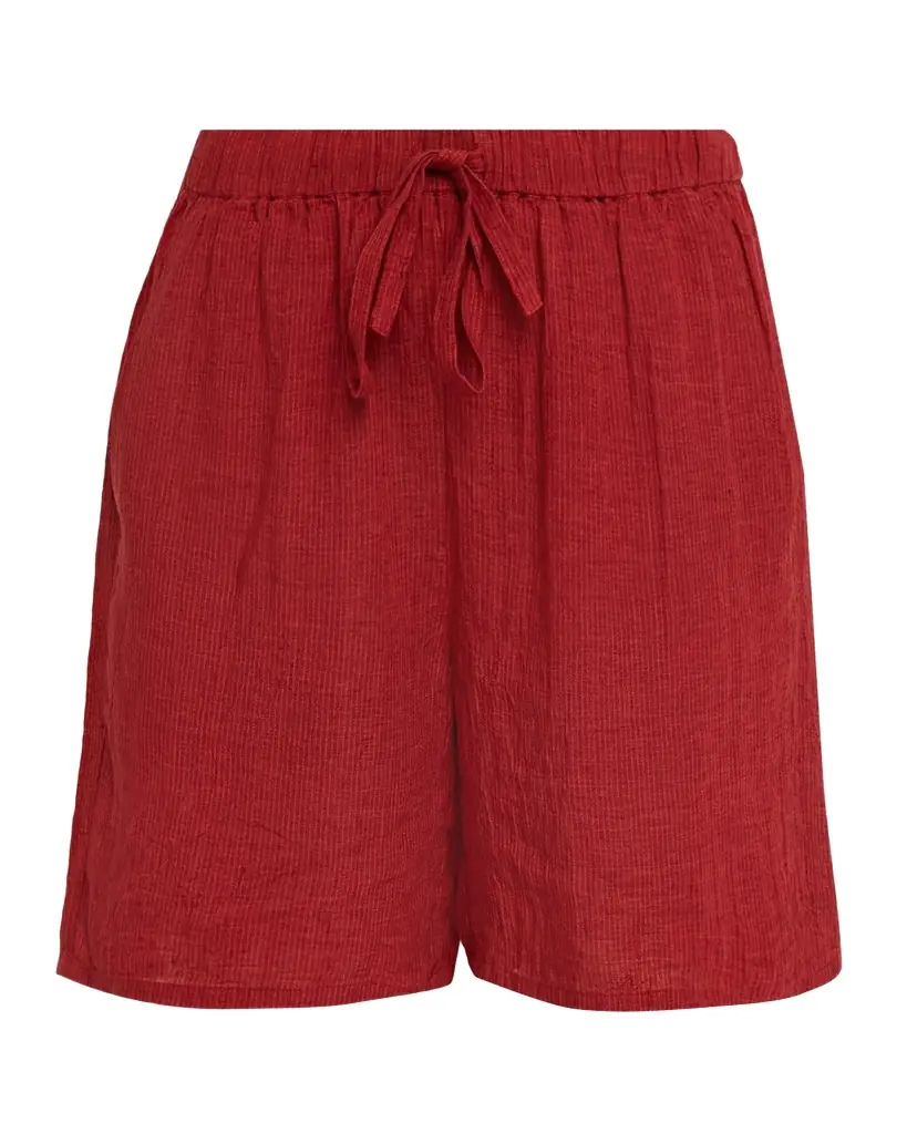 Eileen Fisher Striped Organic Linen Walking Shorts | Image 1 Eileen Fisher Striped Organic Linen Walking Shorts | Image 1