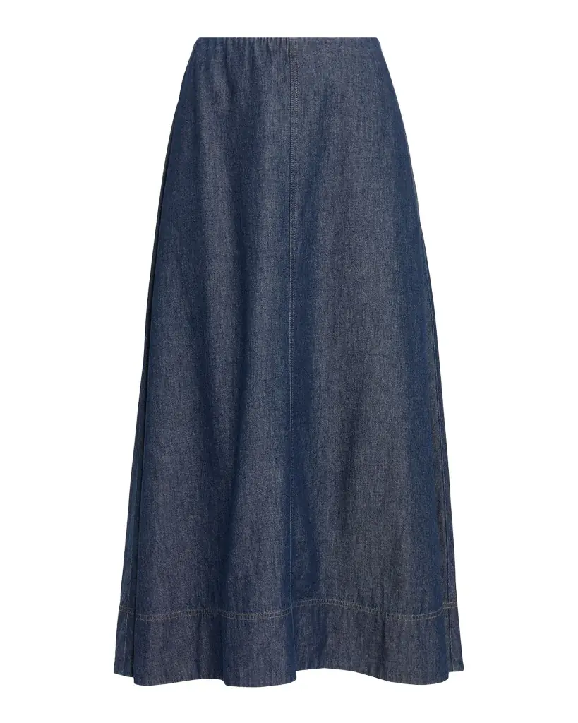 Eileen Fisher Organic Cotton Denim Midi Skirt | Image 1 Eileen Fisher Organic Cotton Denim Midi Skirt | Image 1