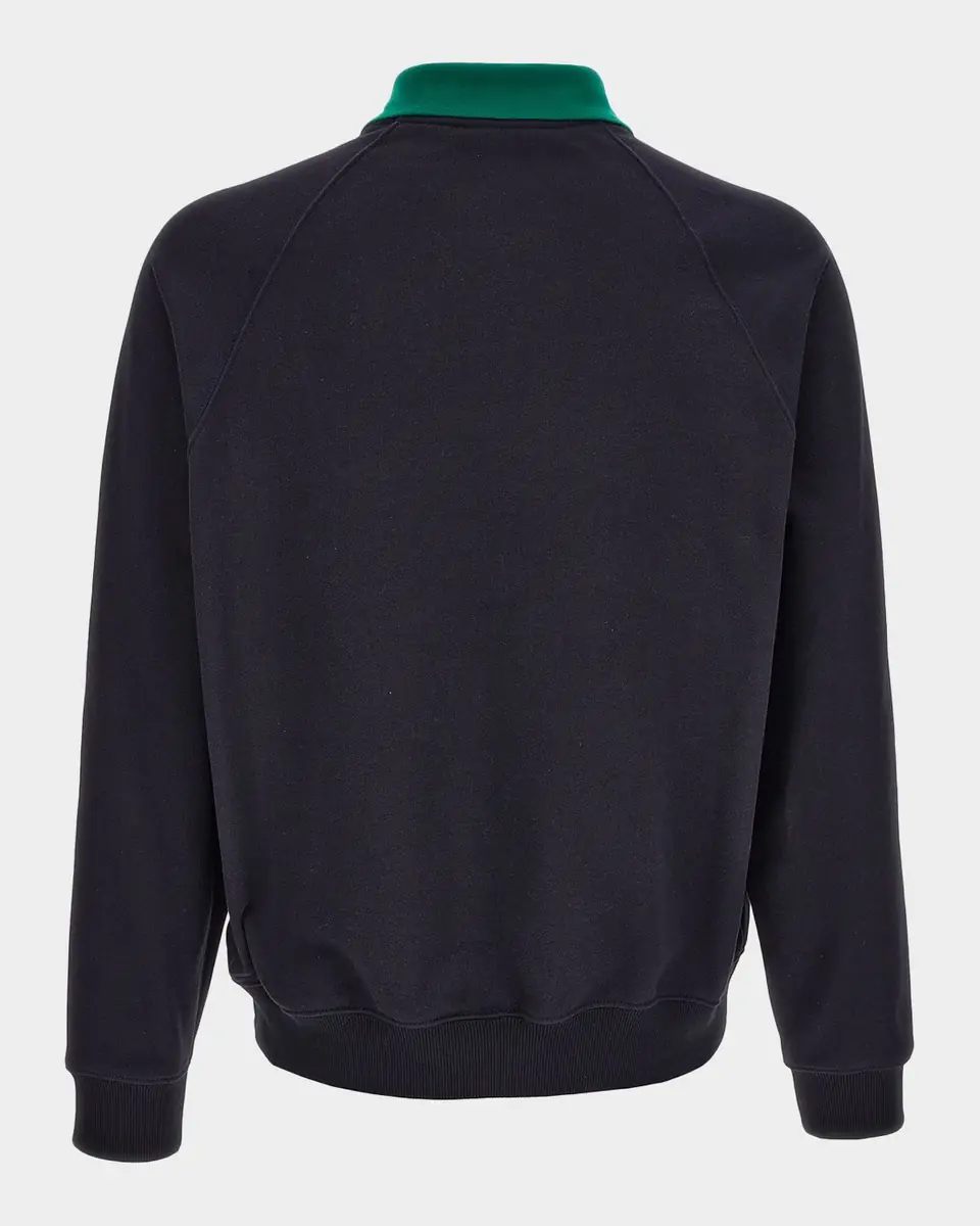 Versace Men's Embroidered Cotton-Jersey Polo Sweatshirt | Thumbnail 2