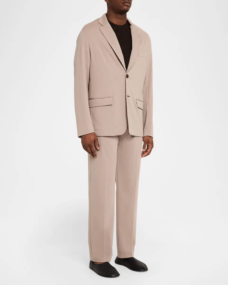 Emporio Armani Men's Micro-Textured Viscose Blend Single-Breasted Blazer | Thumbnail 2 Emporio Armani Men's Micro-Textured Viscose Blend Single-Breasted Blazer | Thumbnail 2