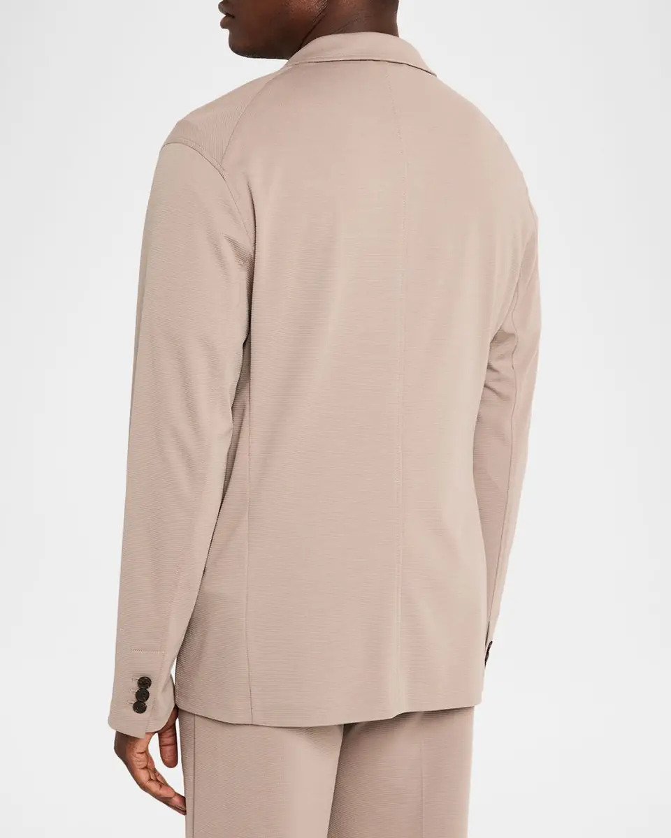 Emporio Armani Men's Micro-Textured Viscose Blend Single-Breasted Blazer | Thumbnail 3 Emporio Armani Men's Micro-Textured Viscose Blend Single-Breasted Blazer | Thumbnail 3
