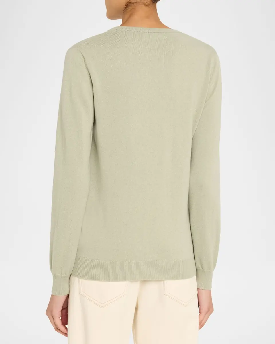 Brunello Cucinelli Monili-Trim V-Neck Cashmere Sweater | Thumbnail 3 Brunello Cucinelli Monili-Trim V-Neck Cashmere Sweater | Thumbnail 3