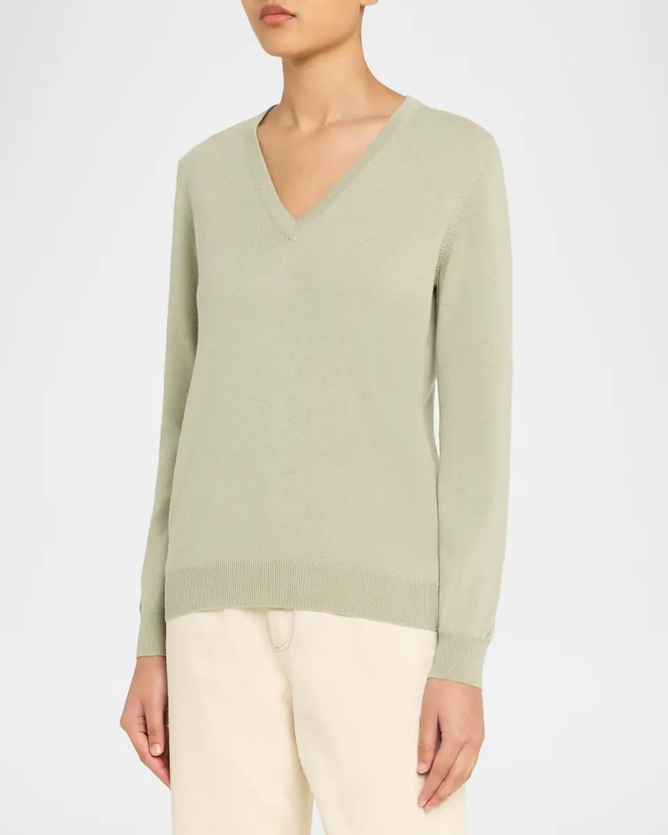 Brunello Cucinelli Monili-Trim V-Neck Cashmere Sweater | Thumbnail 4 Brunello Cucinelli Monili-Trim V-Neck Cashmere Sweater | Thumbnail 4