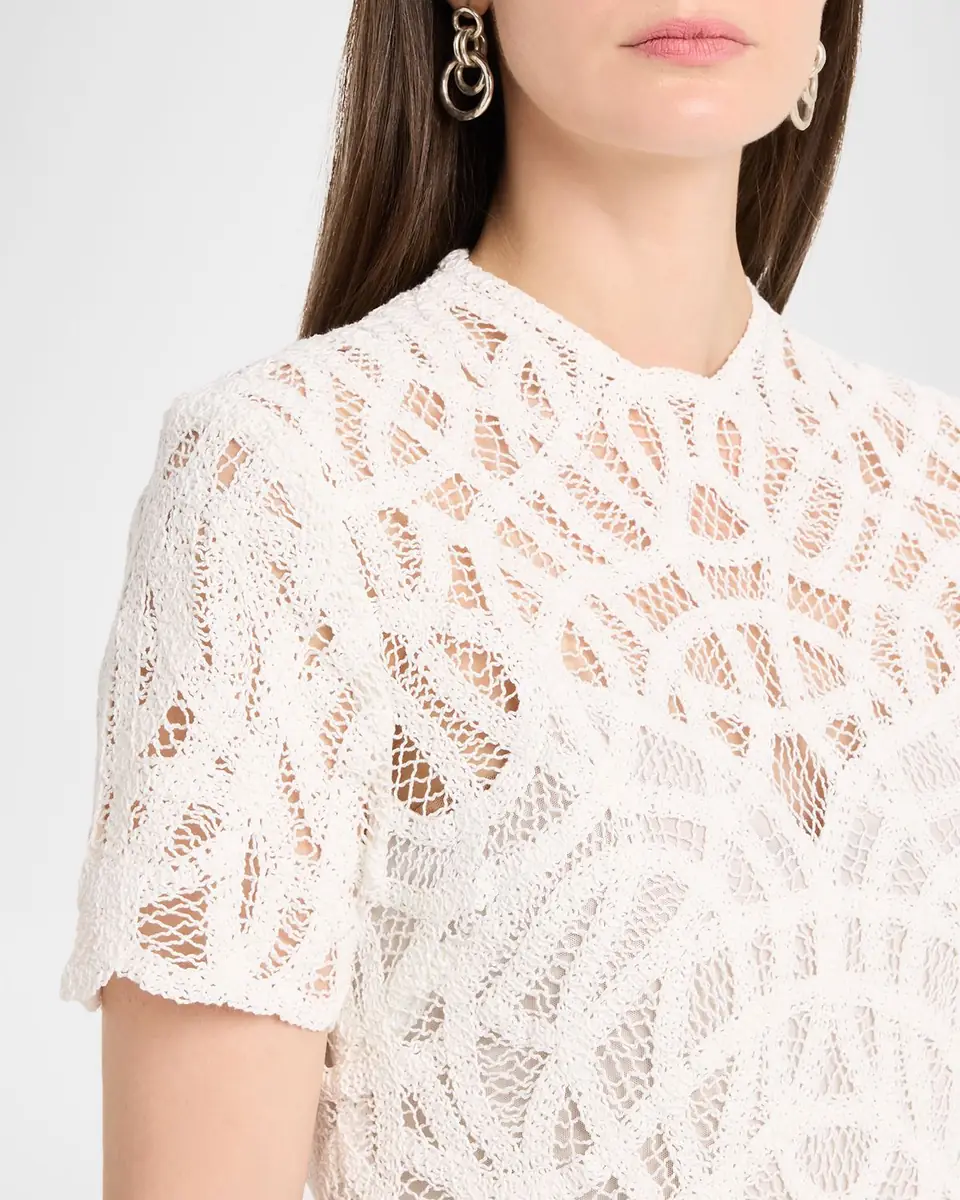 SIMKHAI Desiree Scalloped Macrame Mini Dress | Thumbnail 5